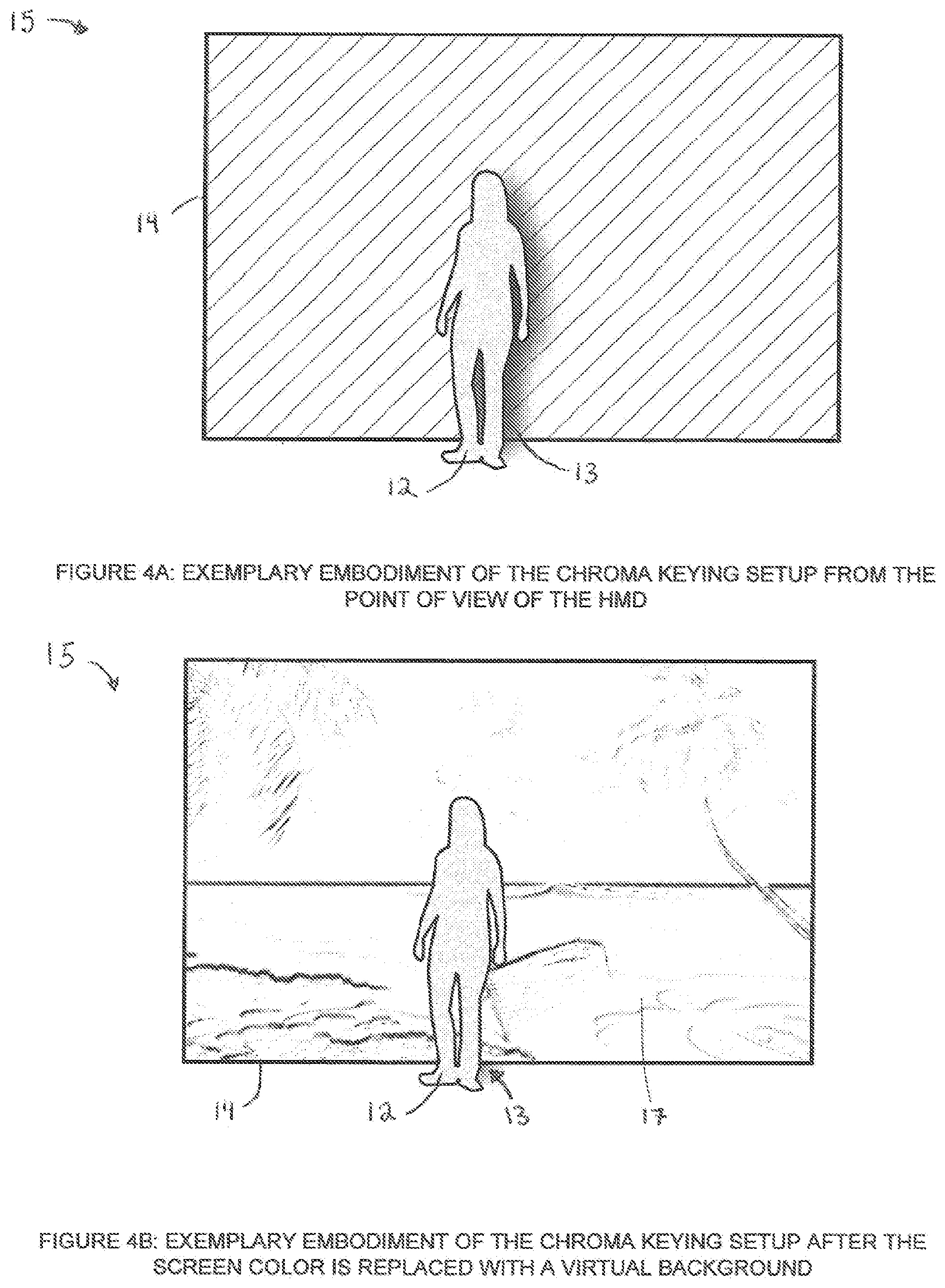 Patent US11778154 Figure 4 – Low latency chroma keying embedded in a head-mounted display for mixed reality