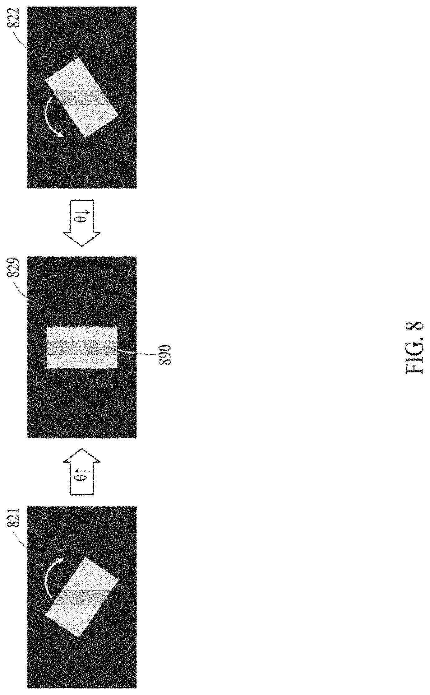 Patent US11778163 Figure 8 – Device and method to calibrate parallax optical element