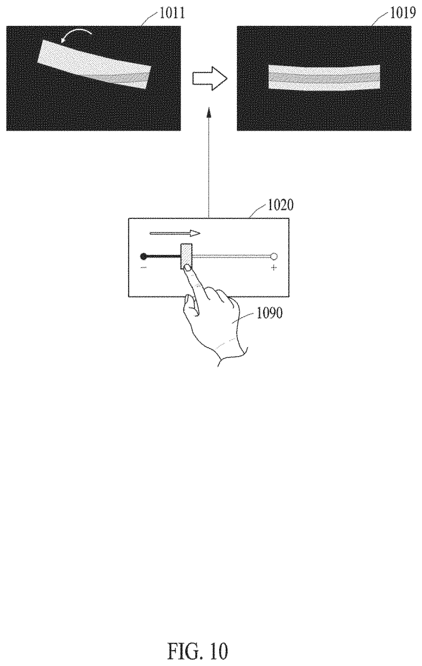 Patent US11778163 Figure 10 – Device and method to calibrate parallax optical element