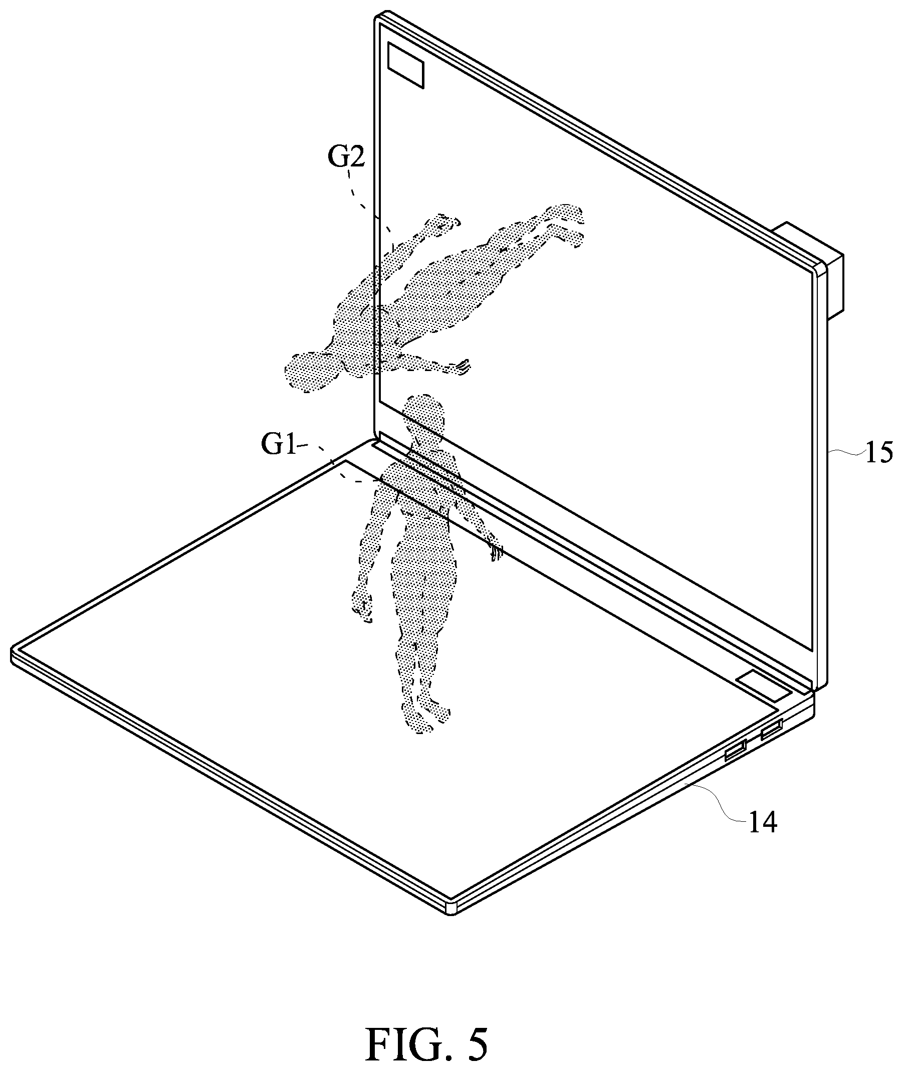 Patent US11778165 Figure 5 – Floating three-dimensional image display system