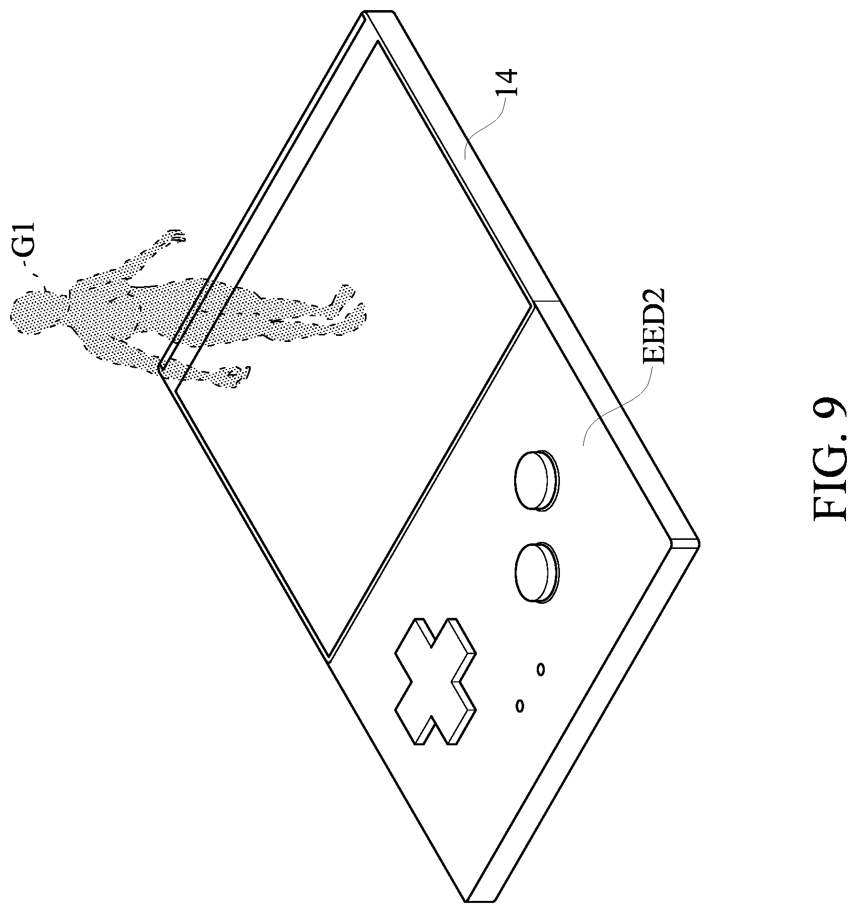 Patent US11778165 Figure 9 – Floating three-dimensional image display system