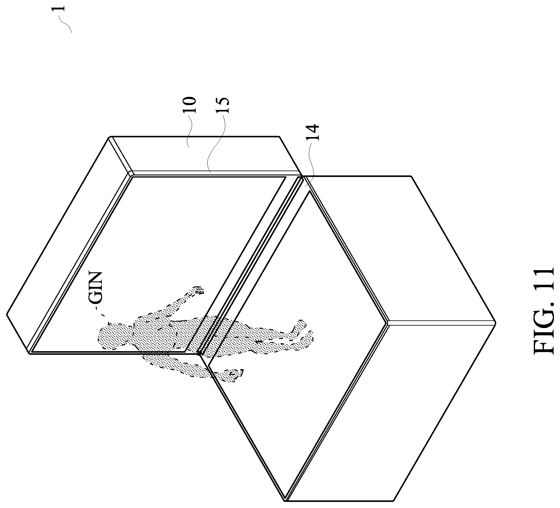 Patent US11778165 Figure 11 – Floating three-dimensional image display system