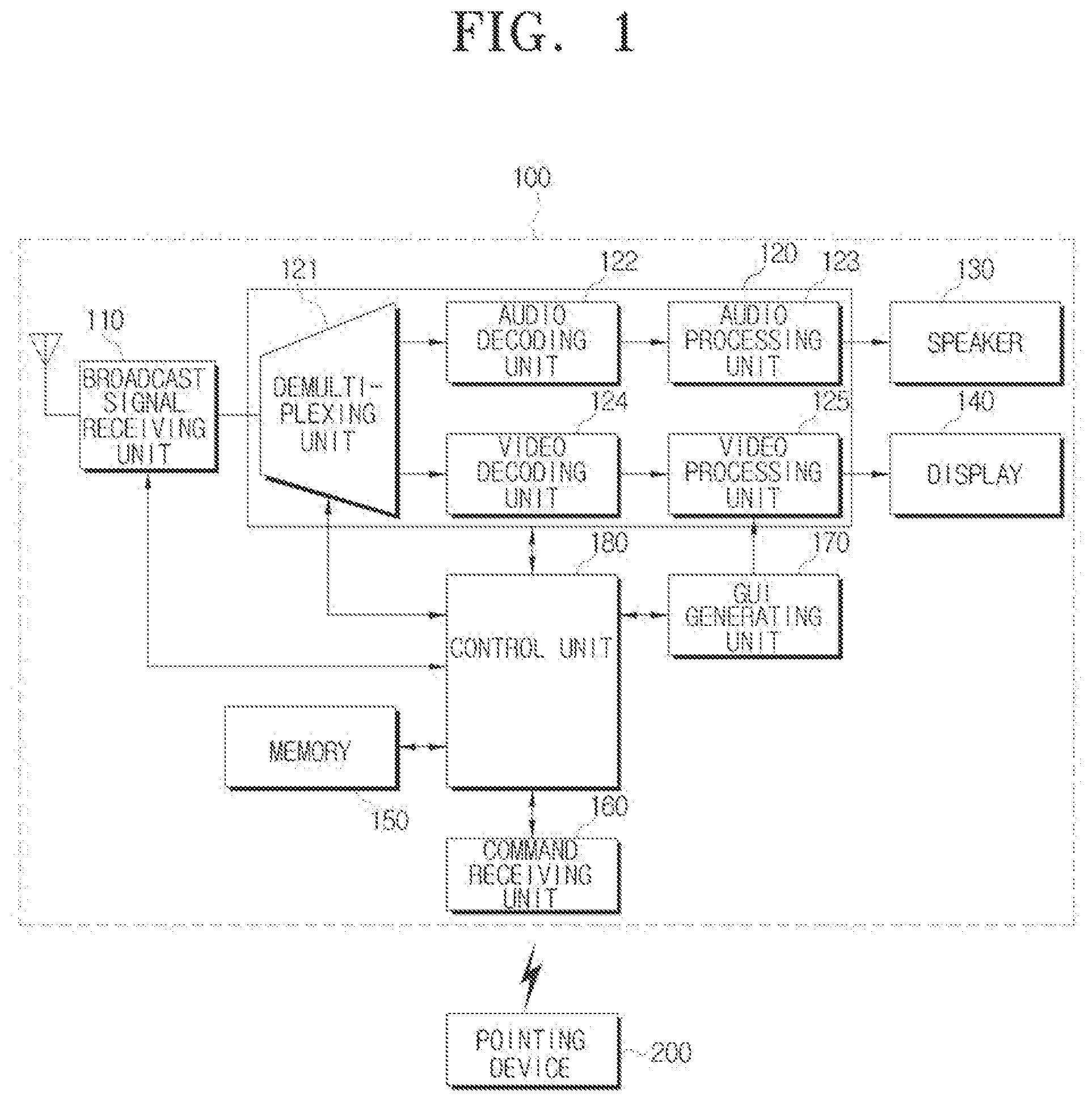 Patent US11778260 Figure 1 – Broadcast receiving apparatus and control method thereof