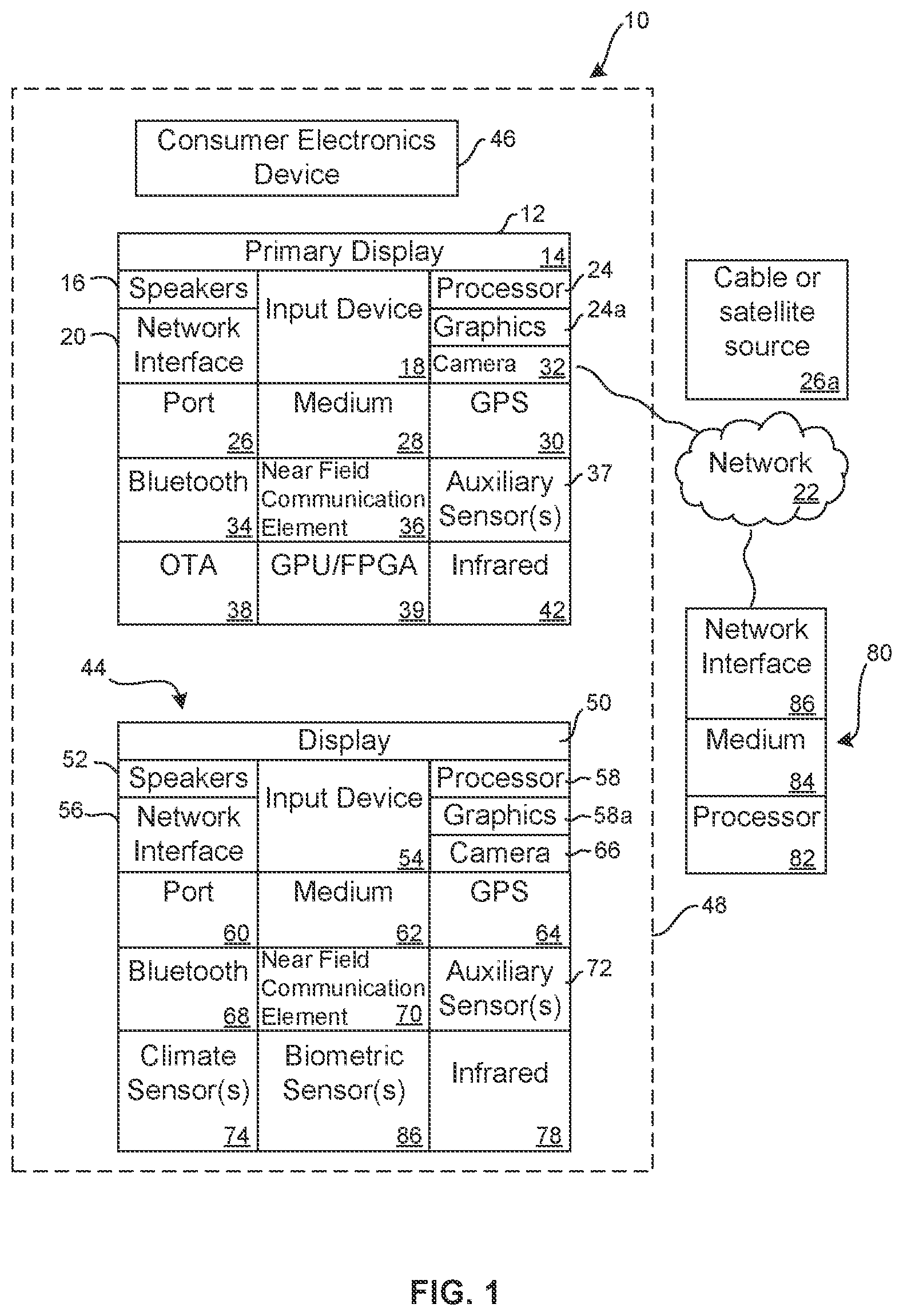 Patent US11778261 — Electronic content glossary — Figure 1