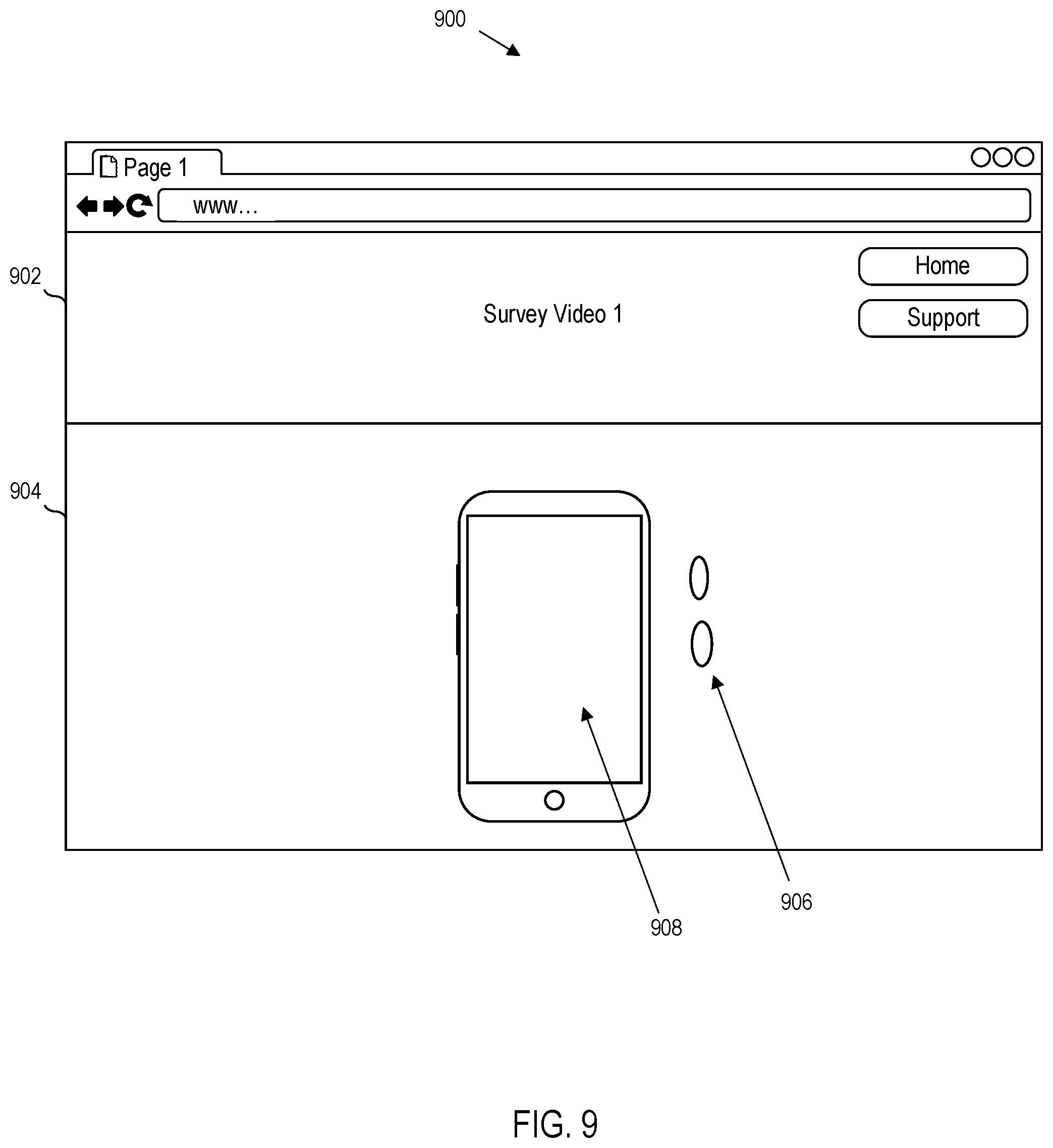 Patent US11778269 Figure 9 – Perceptual threshold trigger