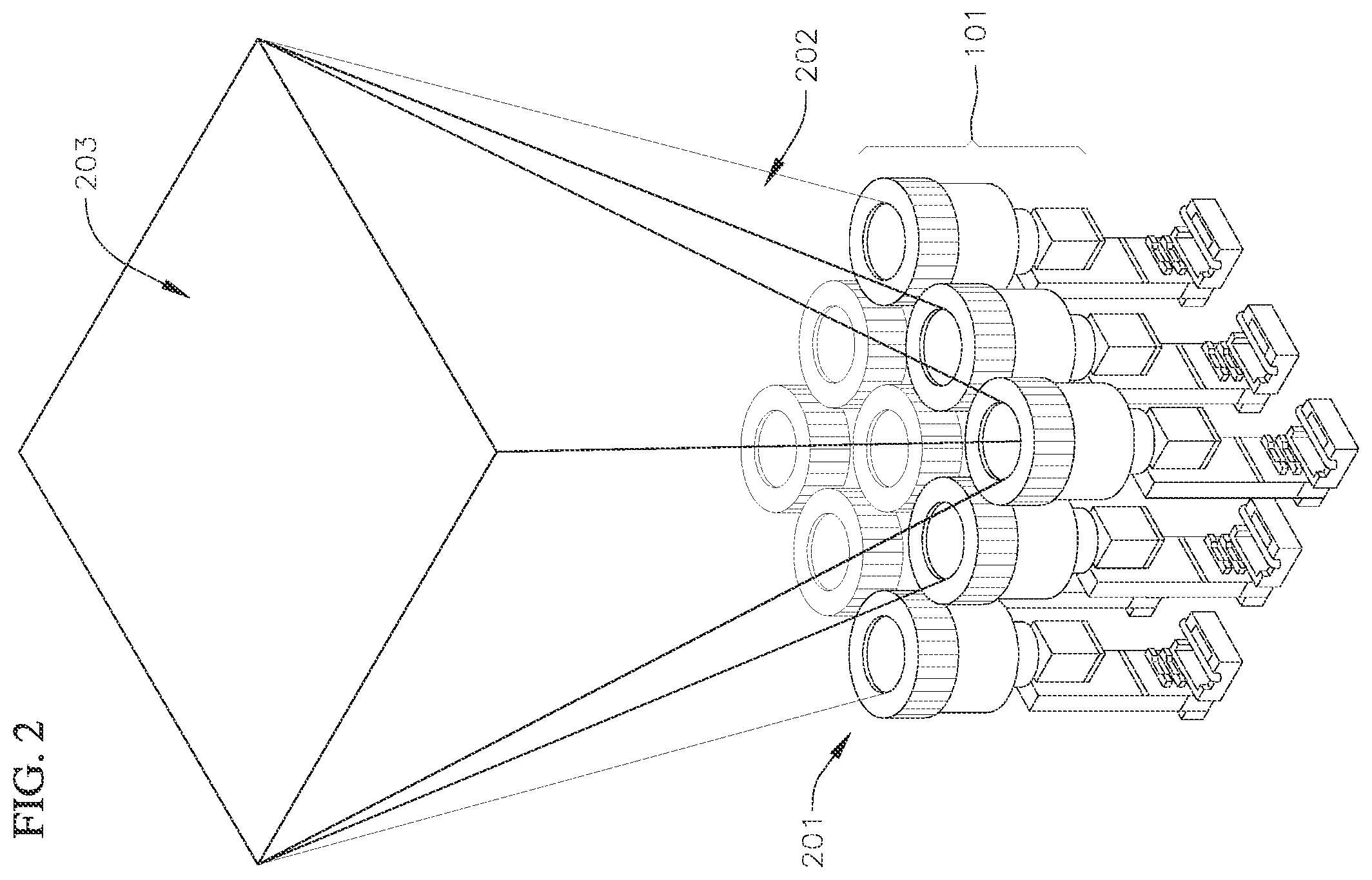 Patent US11778289 Figure 2 – Multi-camera imaging systems