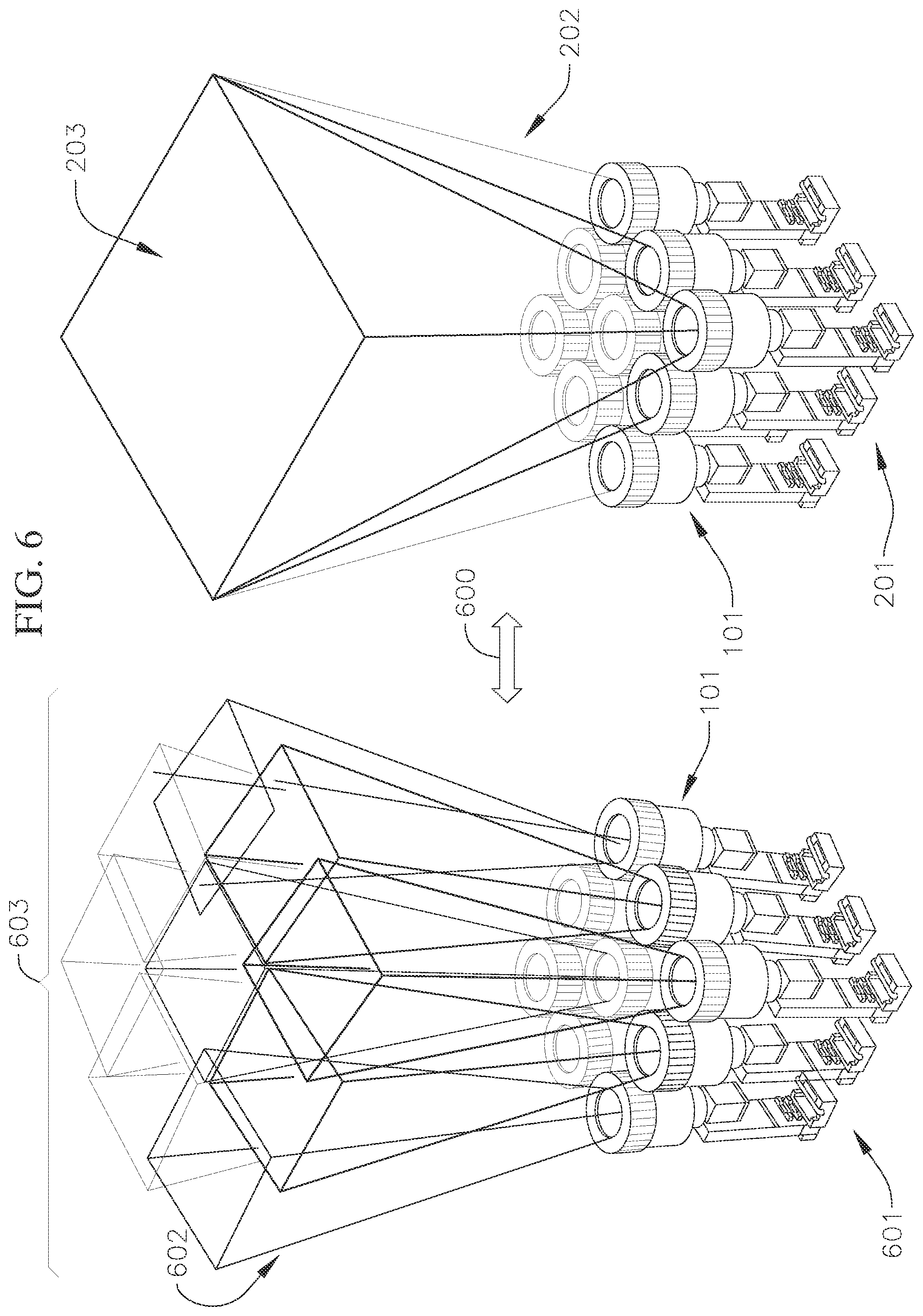 Patent US11778289 Figure 6 – Multi-camera imaging systems