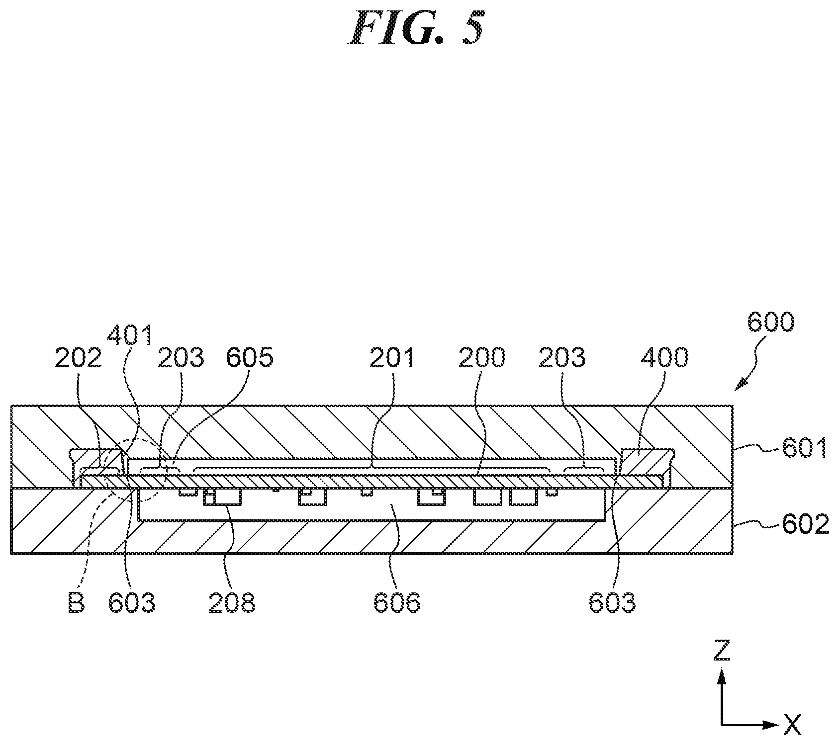 Patent US11778293 Figure 5 – Mounting substrate to which image sensor is mounted, sensor package and manufacturing method thereof