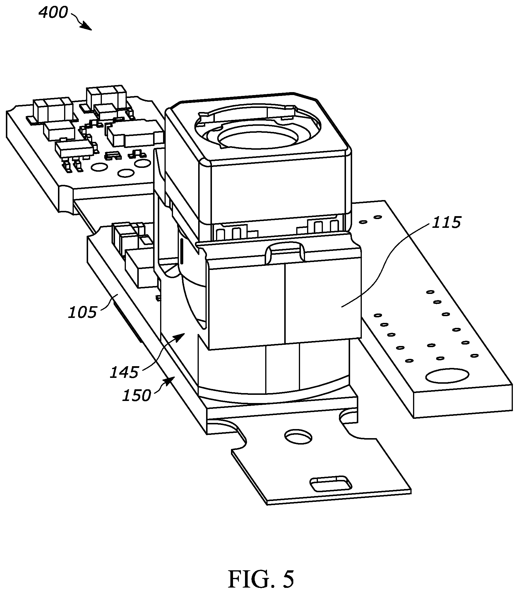 Patent US11778294 Figure 4 – Methods and apparatus for aligning a lens holder in a small-height scan engine