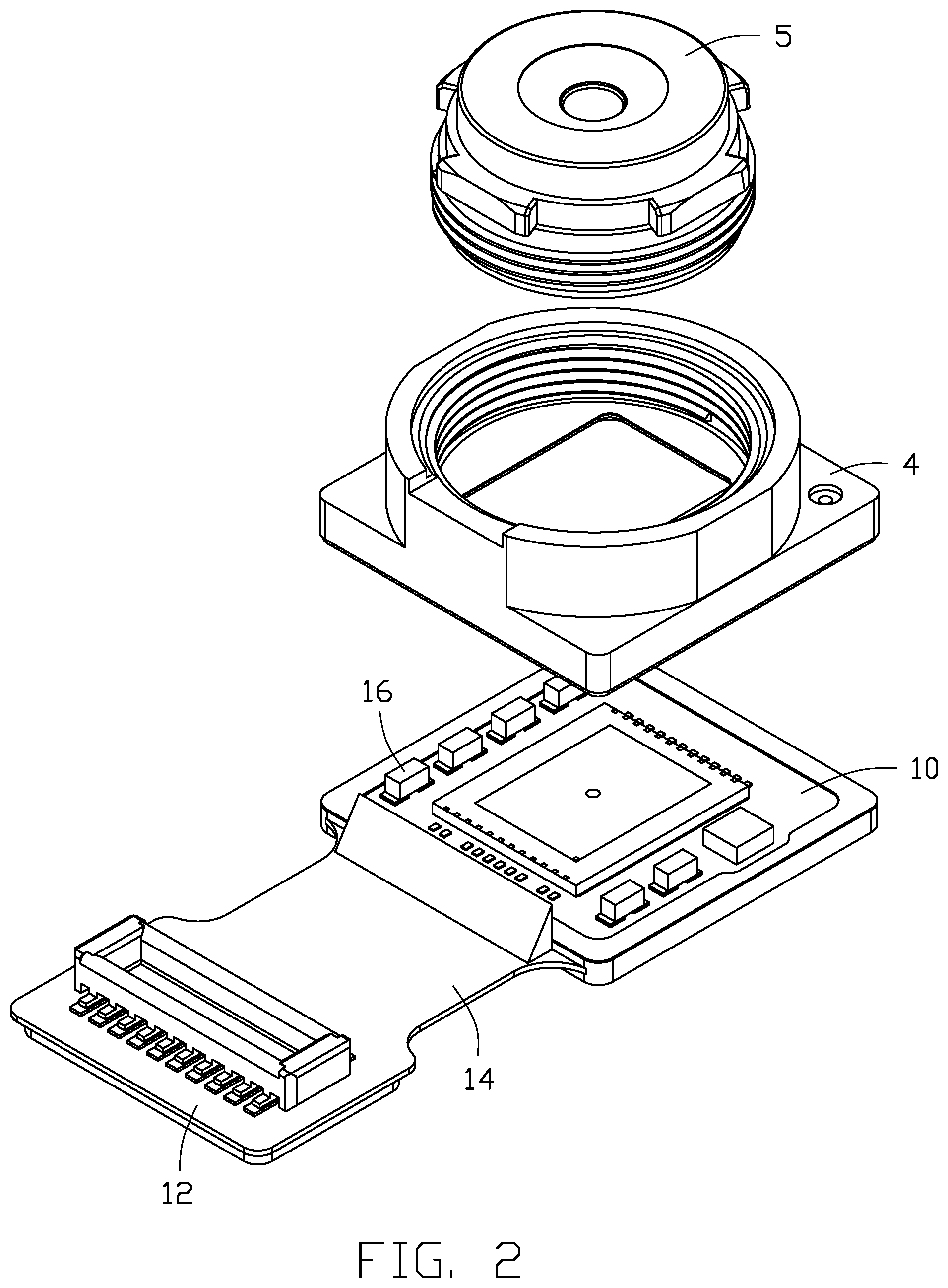 Patent US11778295 Figure 2 – Camera module and electronic device having the camera module