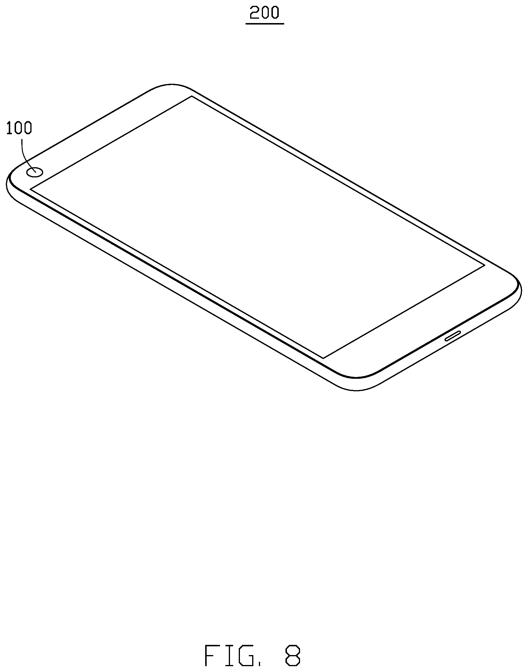 Patent US11778295 Figure 8 – Camera module and electronic device having the camera module