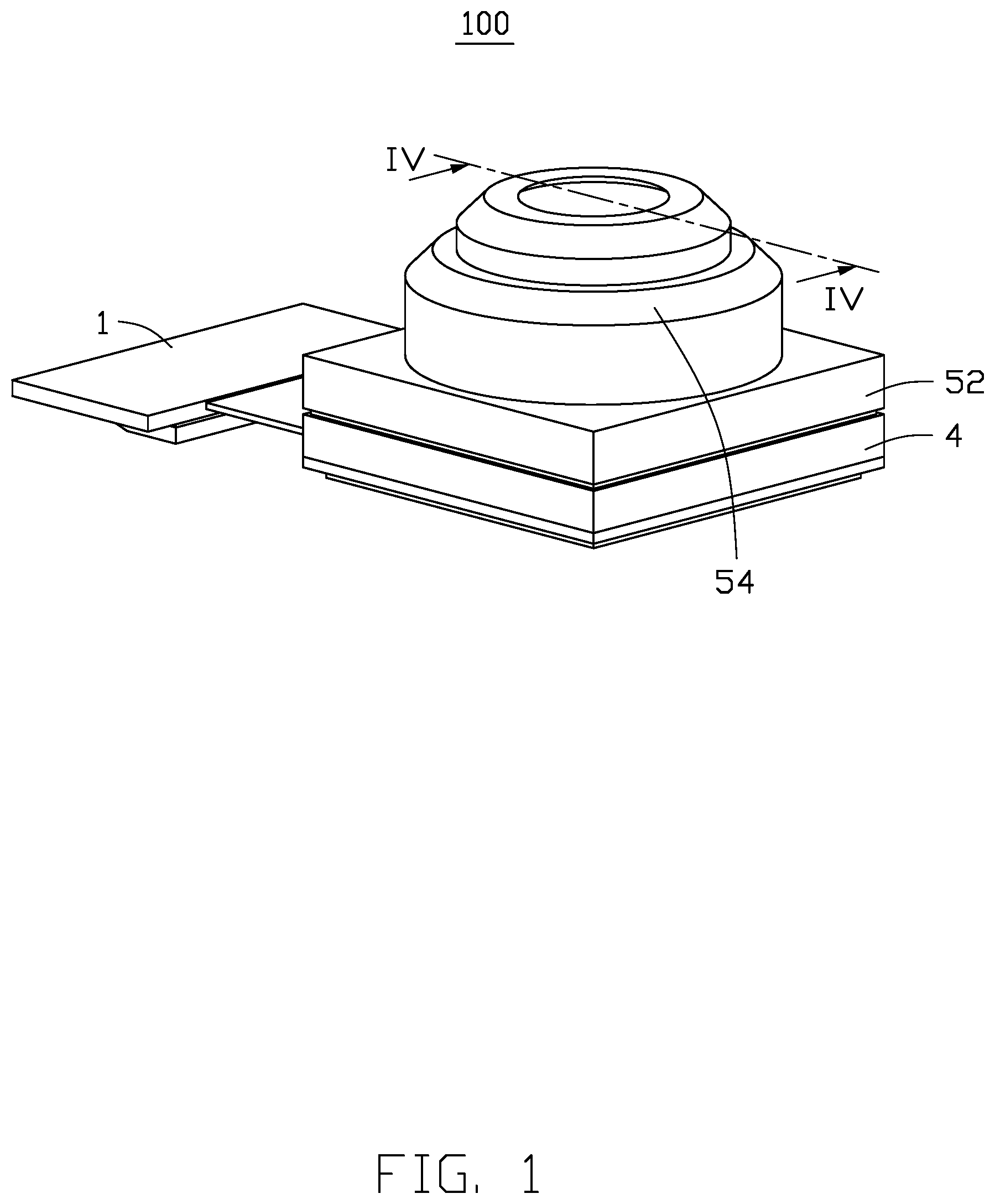 Patent US11778296 Figure 1 – Camera module and electronic device having the camera module