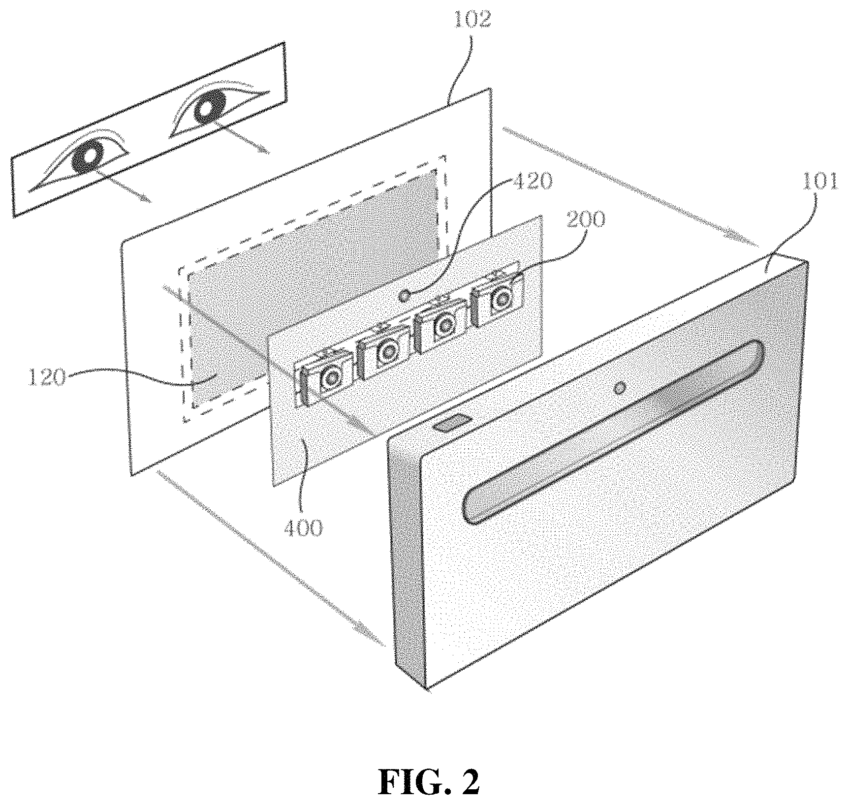 Patent US11778297 Figure 2 – Portable stereoscopic image capturing camera and system