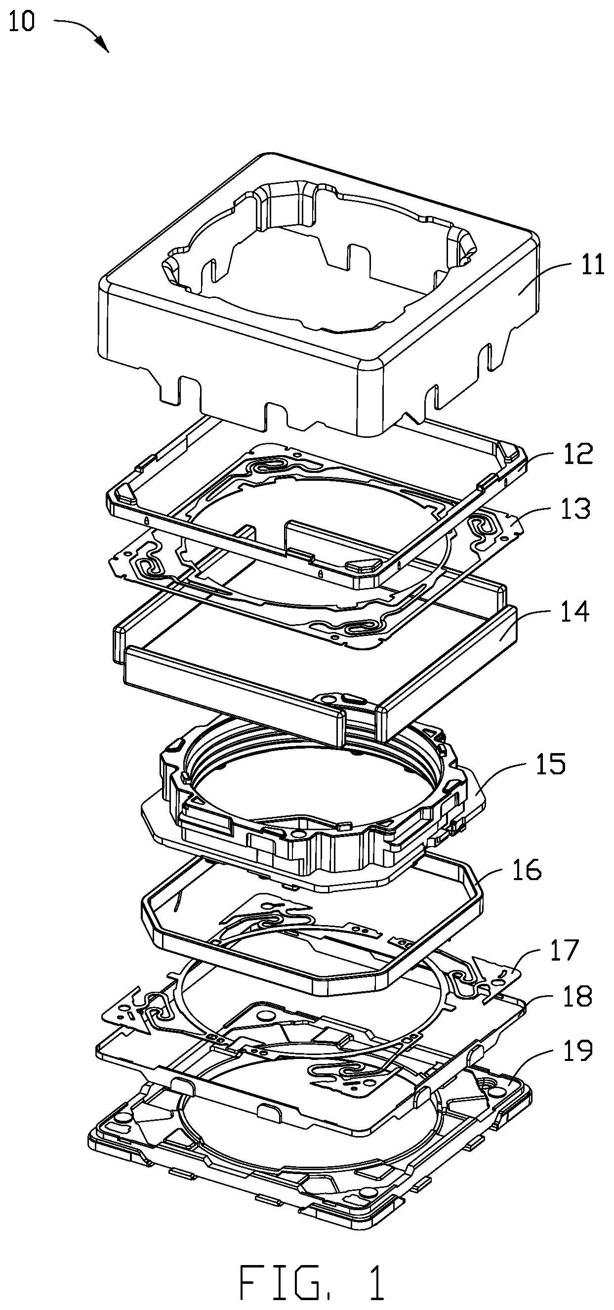 Patent US11778301 Figure 1 – Voice coil motor, camera module, and electronic device using the same