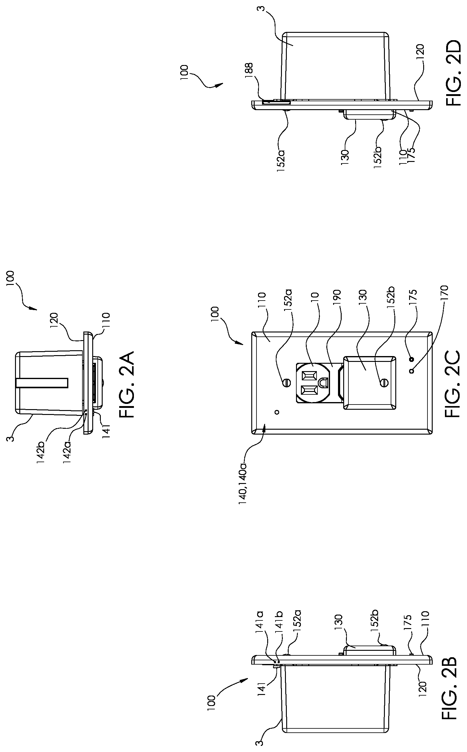 Patent US11778302 Figure 2 – Electrical wall plate with movably positionable camera