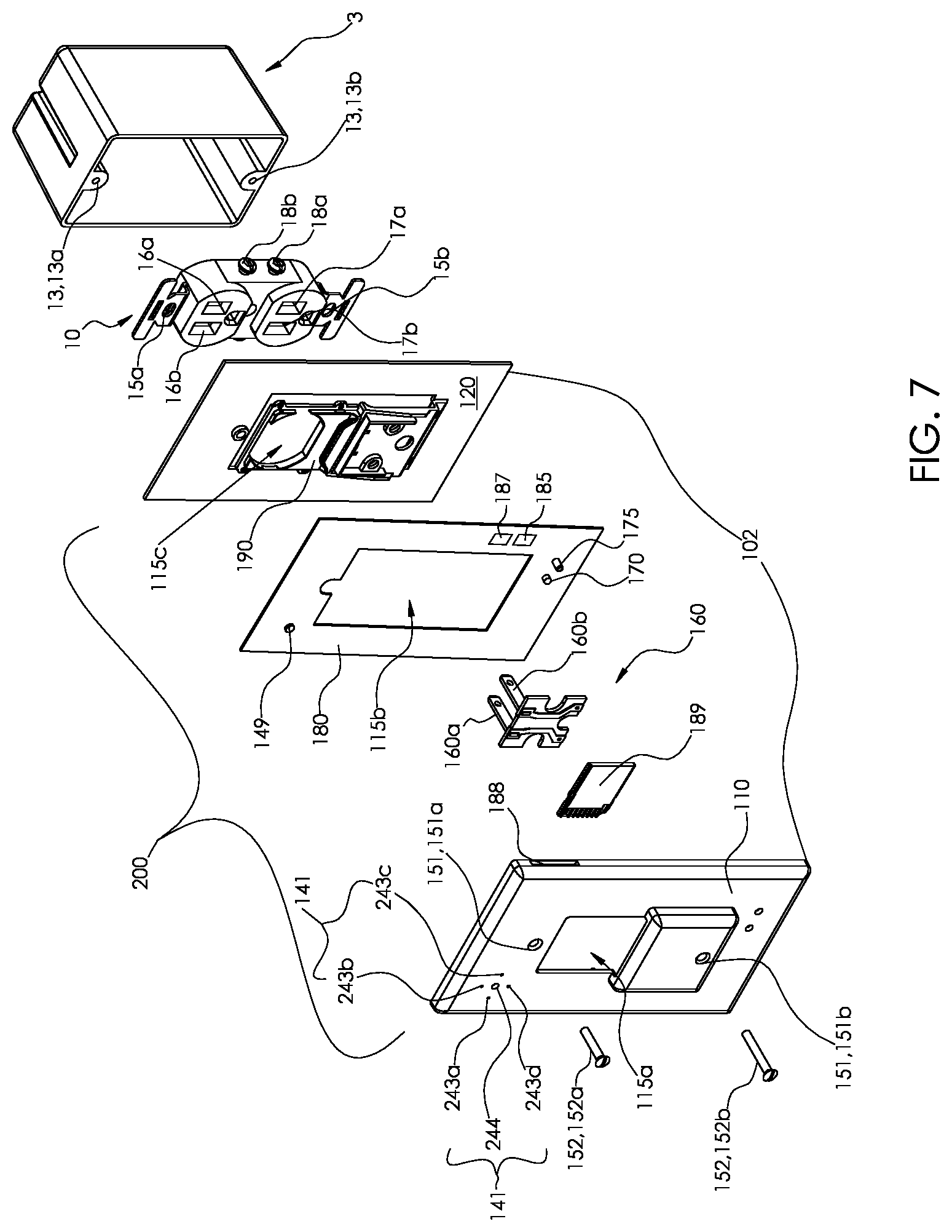Patent US11778302 Figure 6 – Electrical wall plate with movably positionable camera