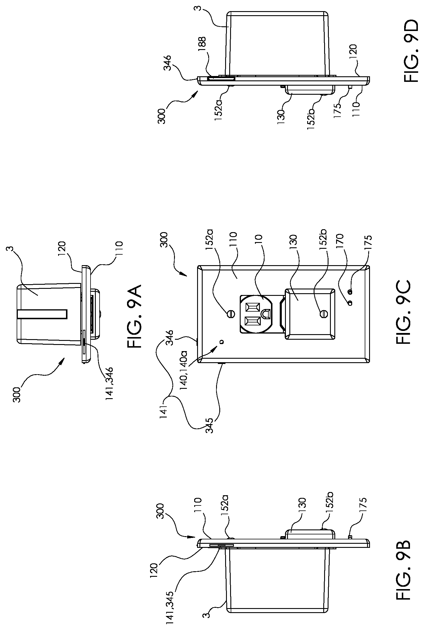 Patent US11778302 Figure 8 – Electrical wall plate with movably positionable camera