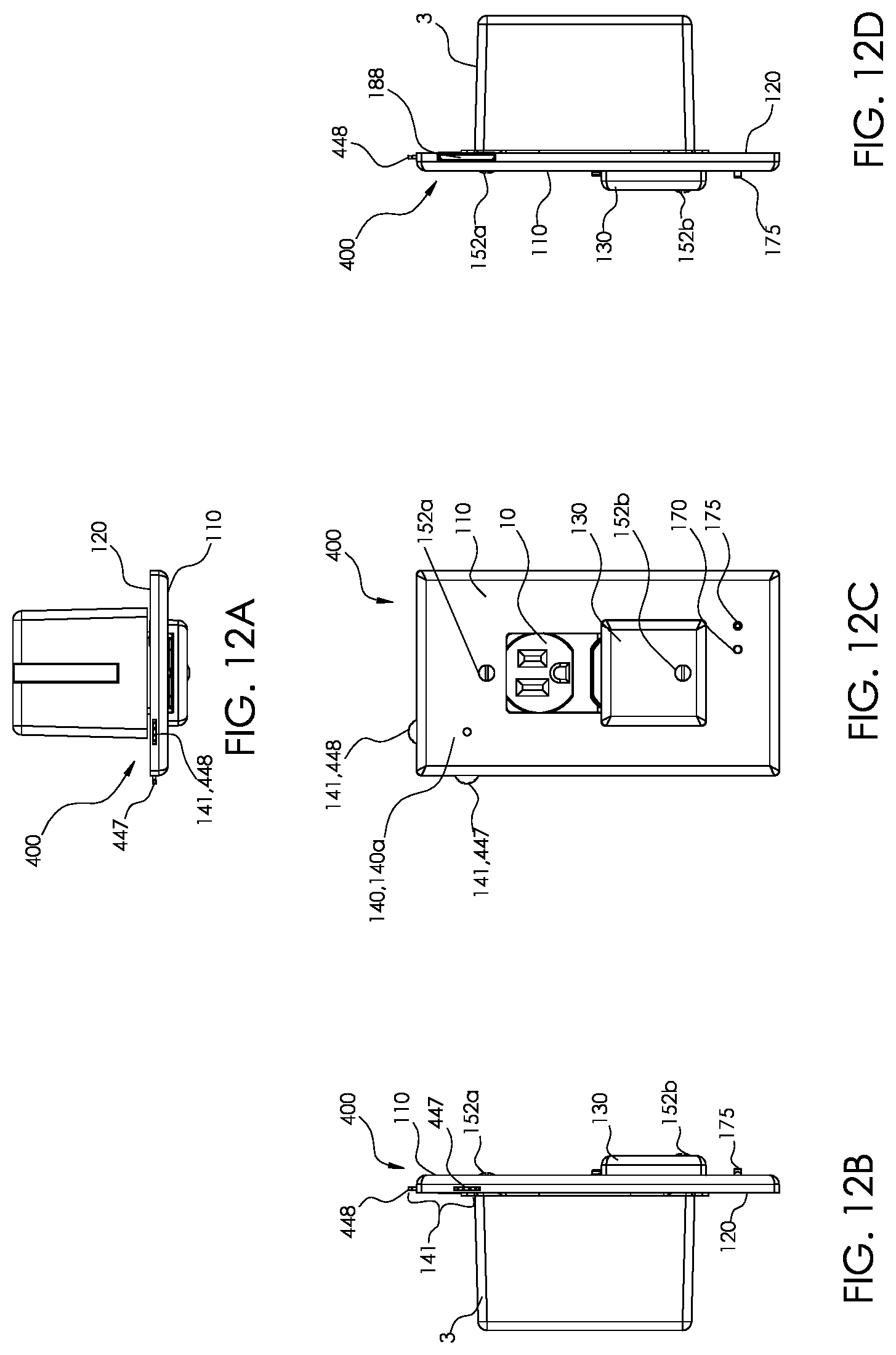 Patent US11778302 Figure 11 – Electrical wall plate with movably positionable camera