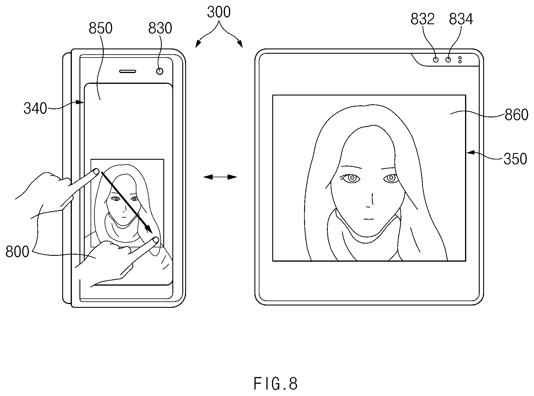 Patent US11778307 Figure 8 – Electronic device for providing camera preview and method therefor