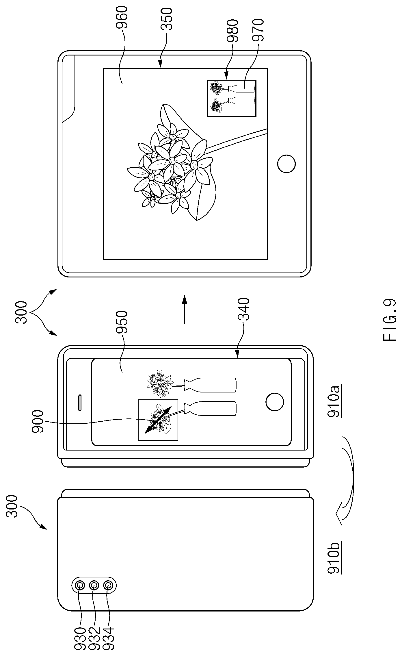 Patent US11778307 Figure 9 – Electronic device for providing camera preview and method therefor