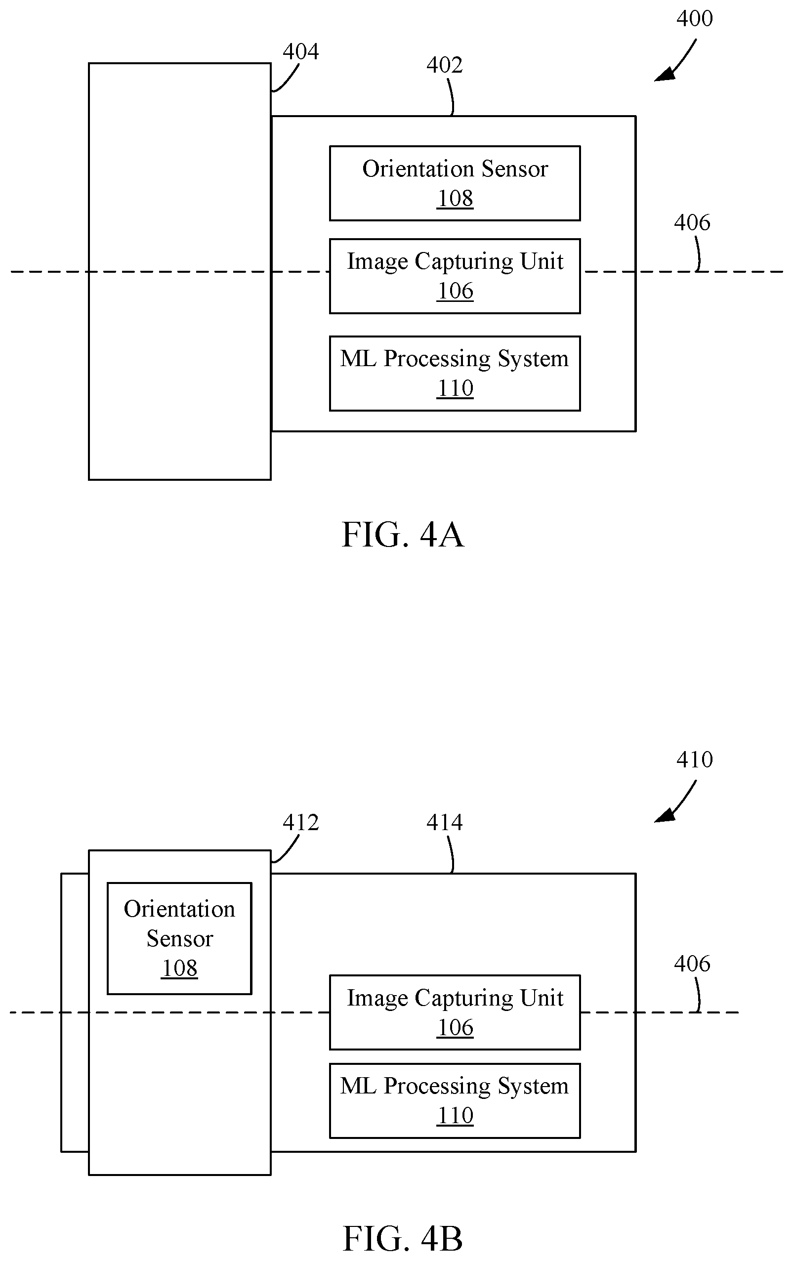 Patent US11778310 Figure 4 – Machine learning operations on different location targets using camera orientation
