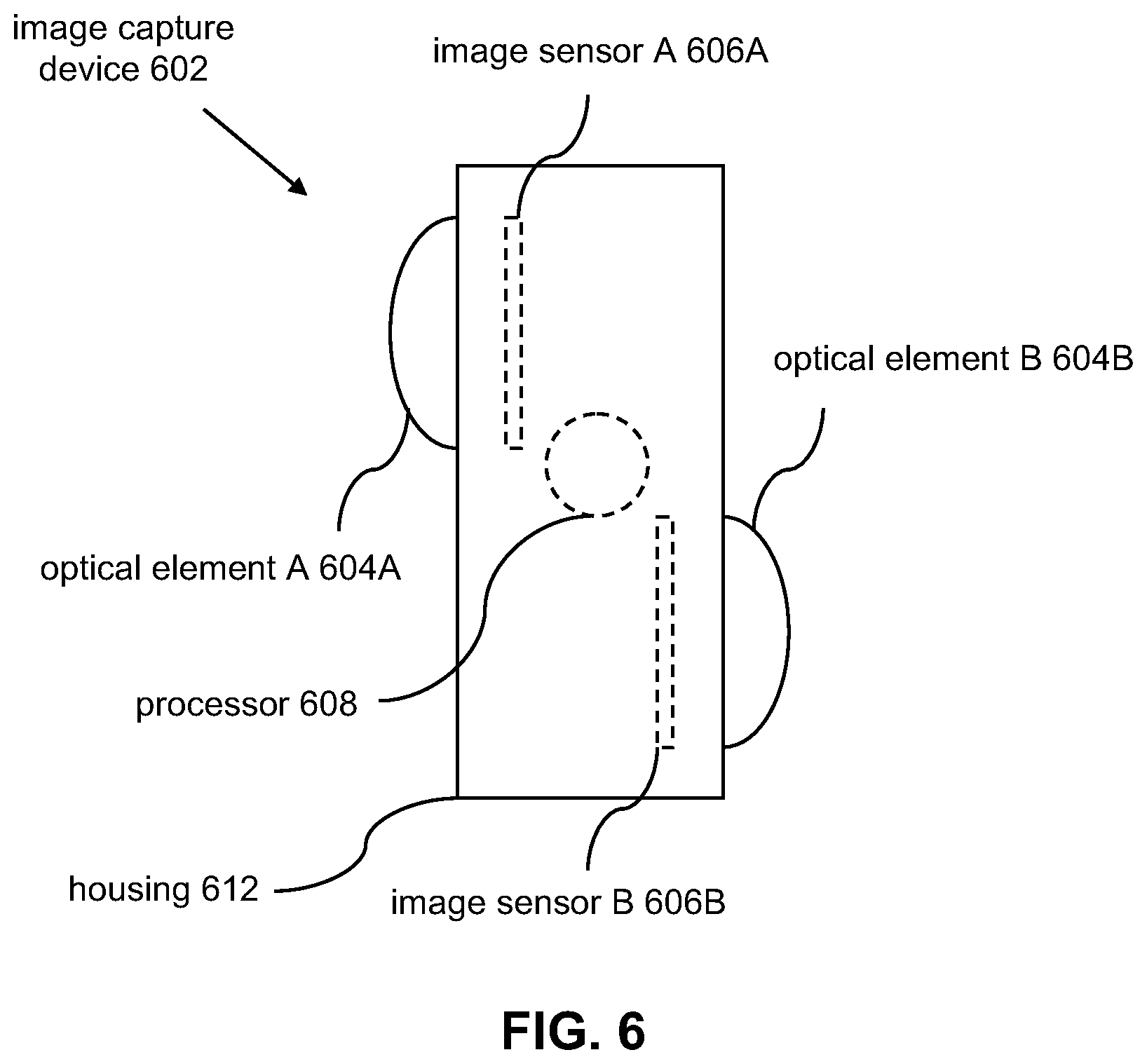Patent US11778330 Figure 6 – Image capture device with a spherical capture mode and a non-spherical capture mode