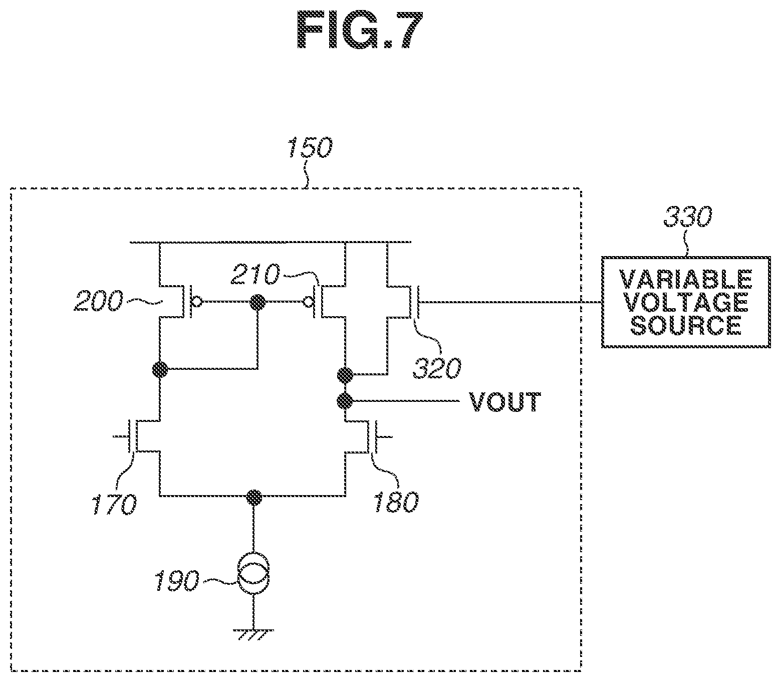 Patent US11778348 Figure 7 – Circuit, apparatus, system, movable object, and substrate