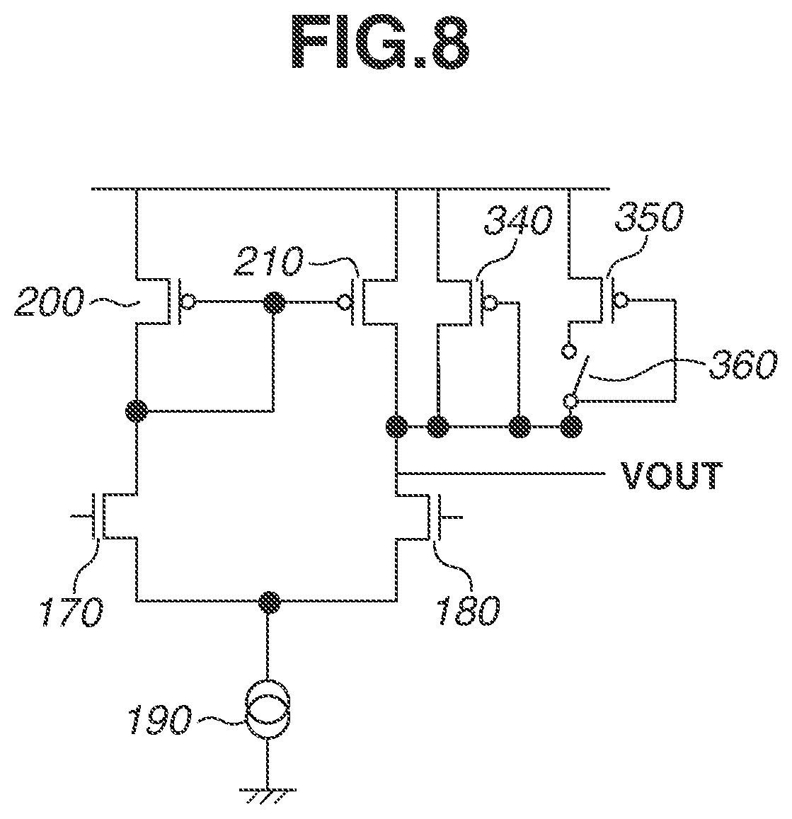 Patent US11778348 Figure 8 – Circuit, apparatus, system, movable object, and substrate