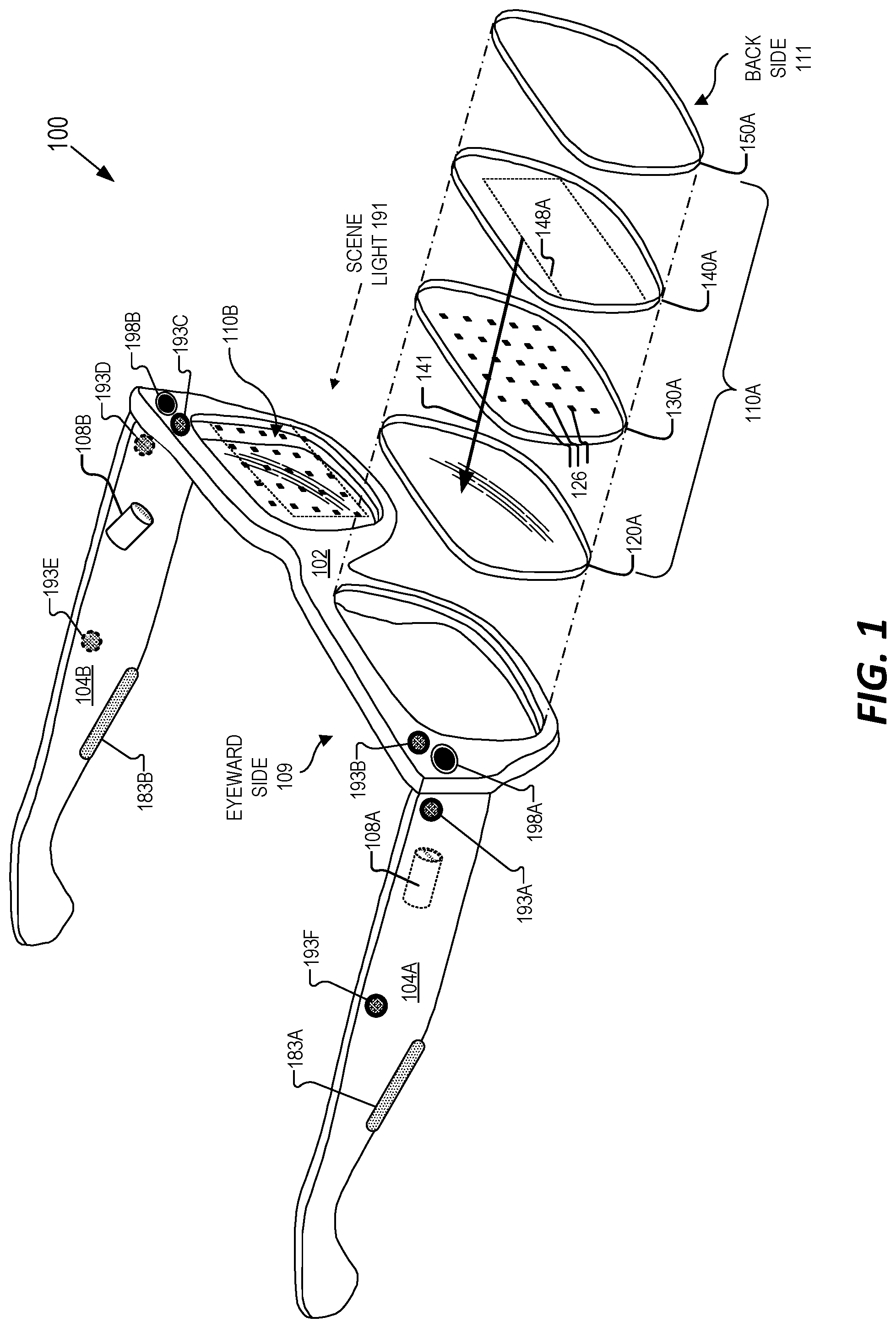 Patent US11778366 — Gaze-guided audio — Figure 1
