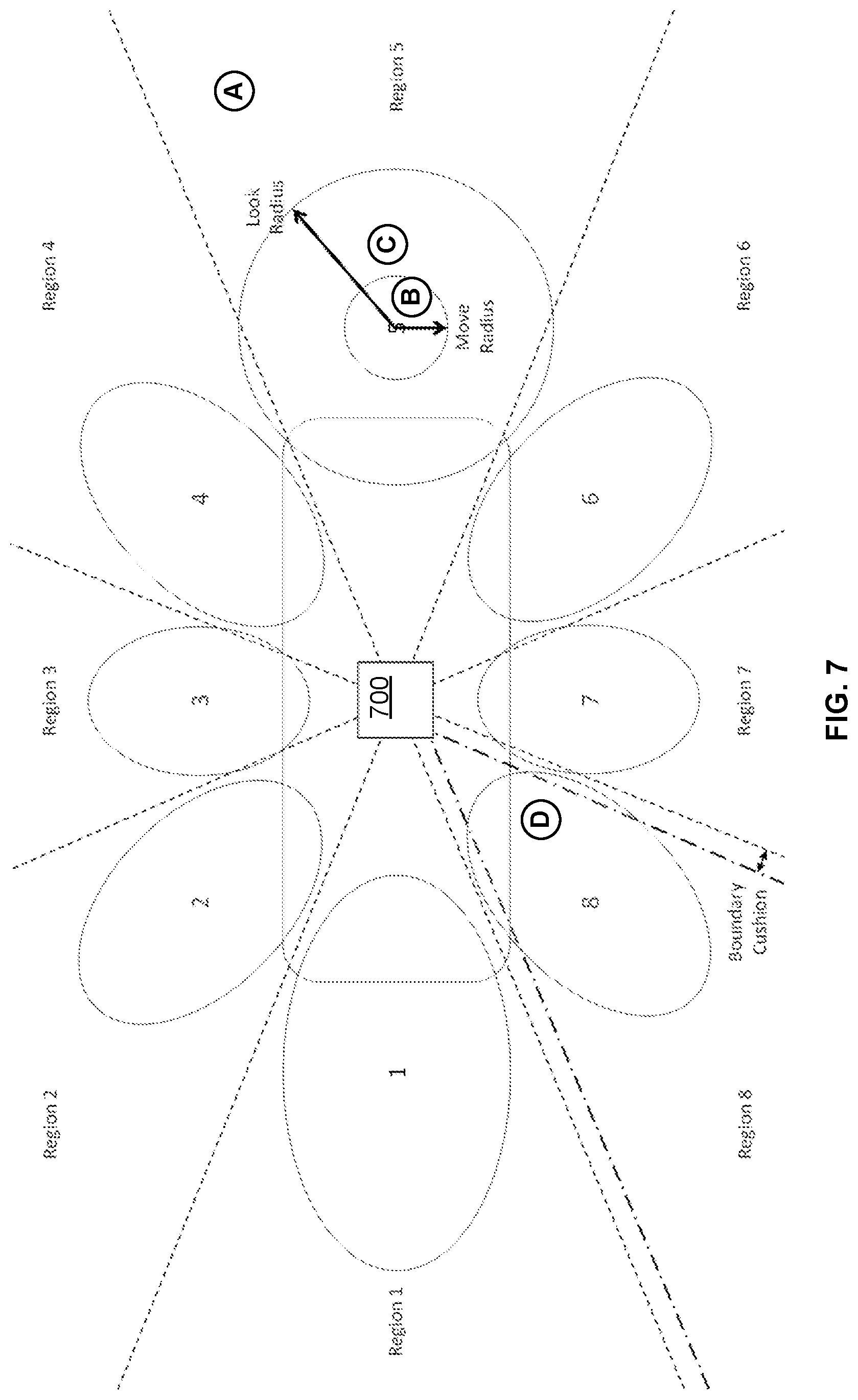 Patent US11778368 Figure 7 – Auto focus, auto focus within regions, and auto placement of beamformed microphone lobes with inhibition functionality