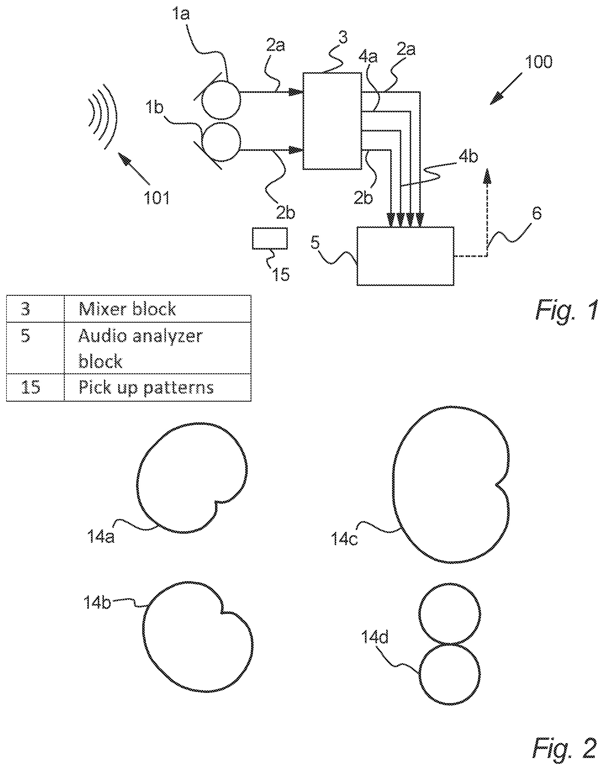Patent US11778373 — Microphone array and selecting optimal pickup pattern — Figure 1