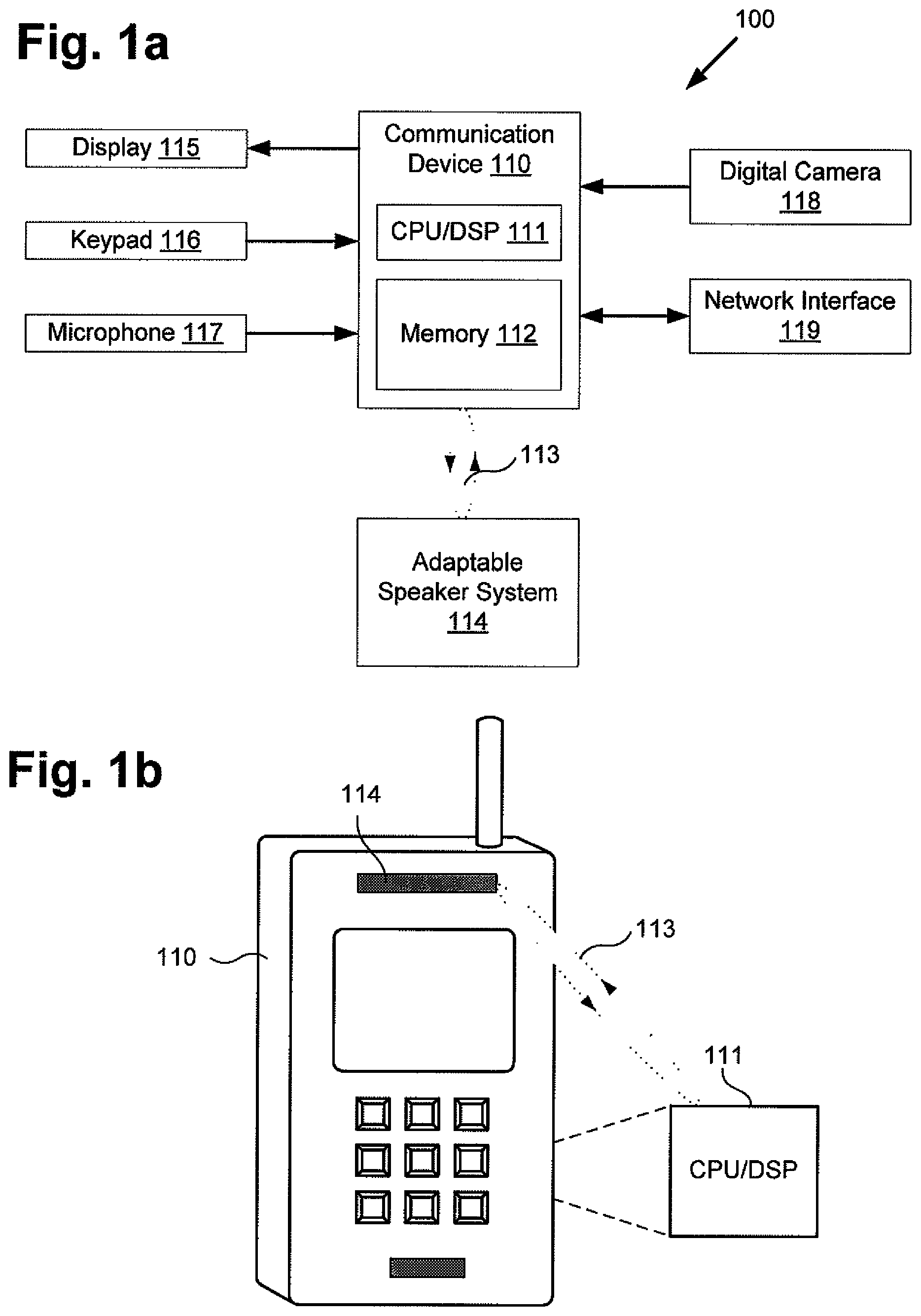 Patent US11778375 Figure 1 – Mobile communication devices having adaptable features and methods for implementation