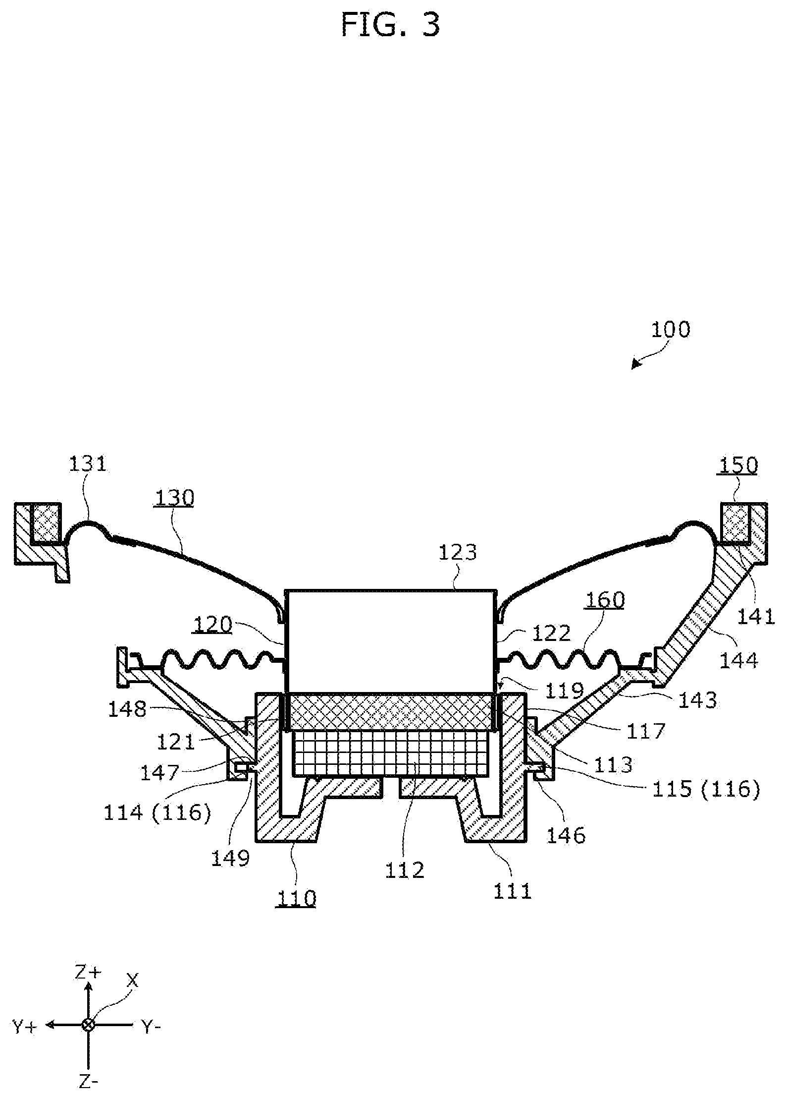 Patent US11778389 Figure 3 – Loudspeaker device