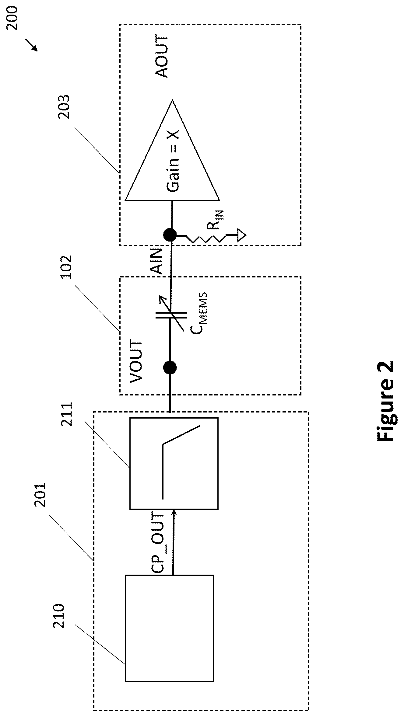 Patent US11778390 Figure 2 – Microphone assembly having a direct current bias circuit