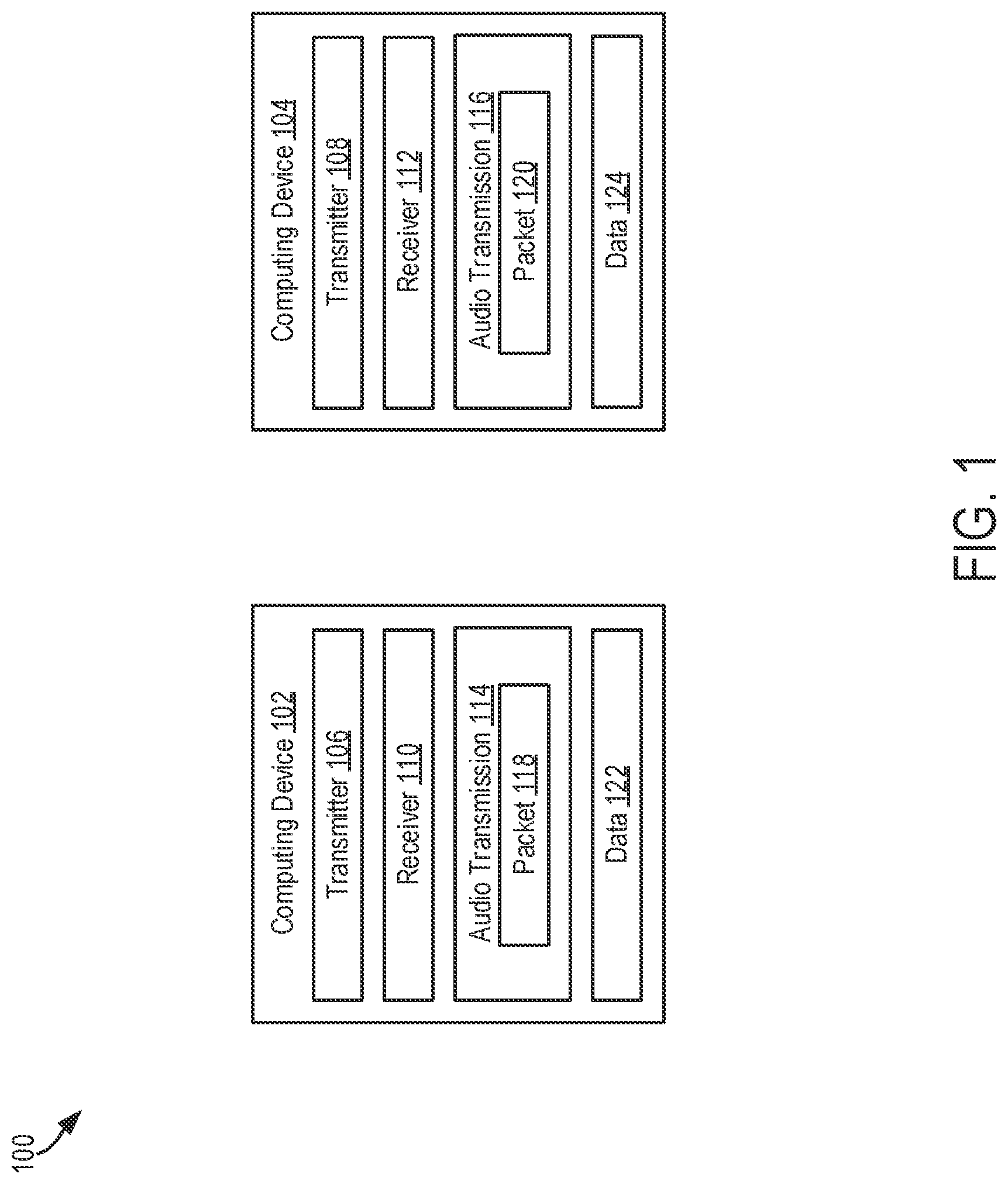 Patent US11778401 — Channel-based control of audio transmissions — Figure 1