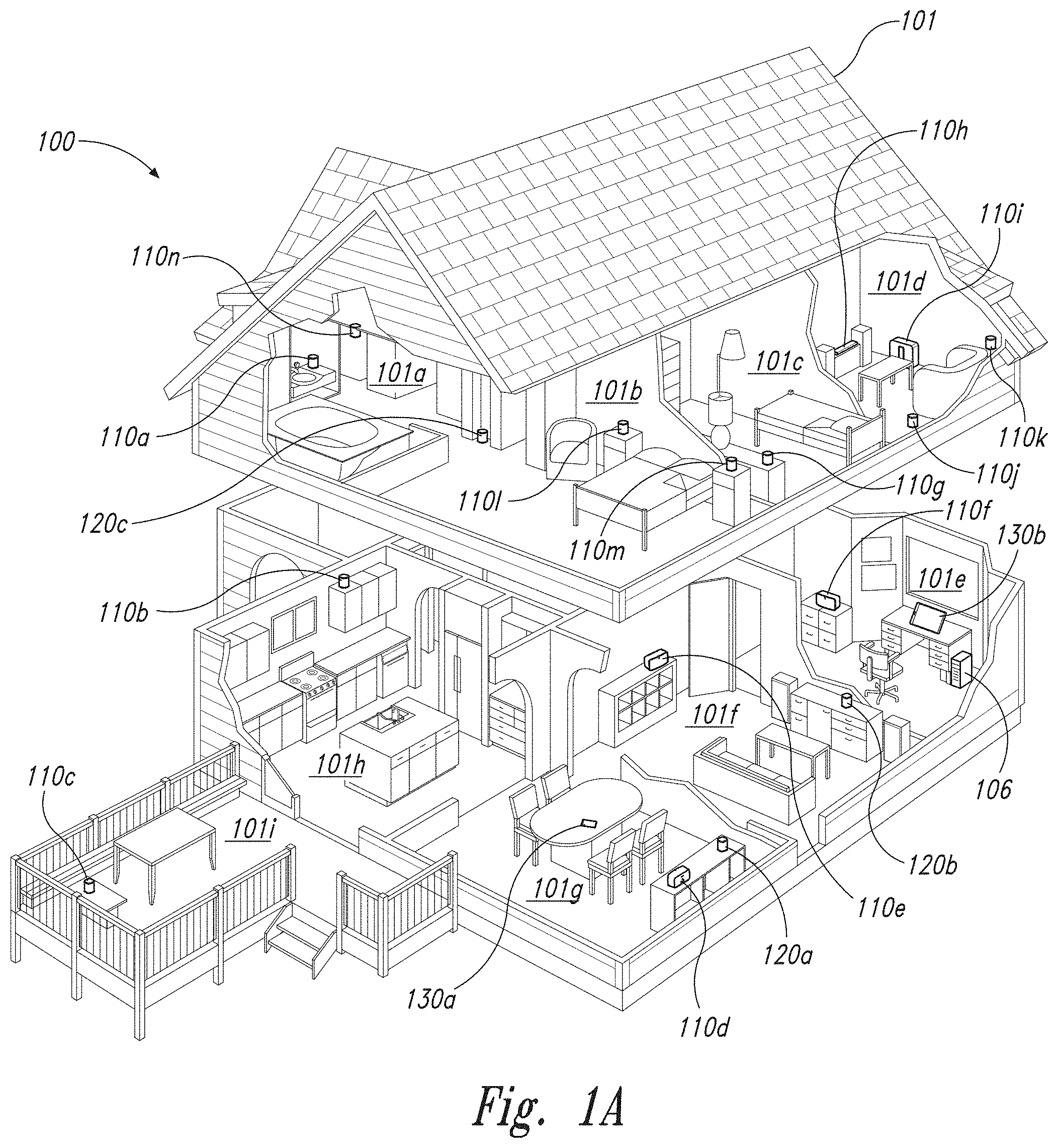 Patent US11778404 Figure 1 – Systems and methods for authenticating and calibrating passive speakers with a graphical user interface