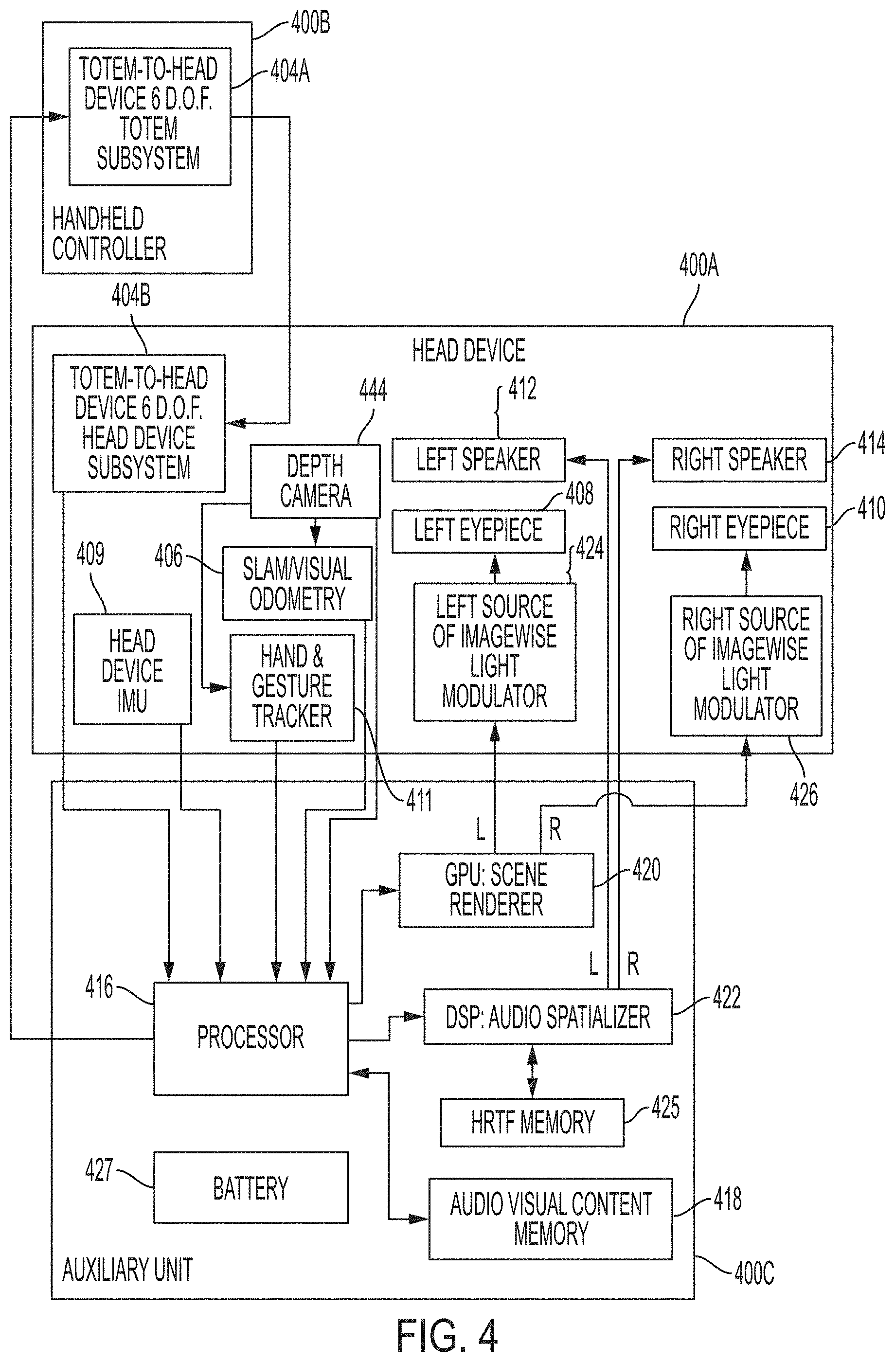 Patent US11778410 Figure 8 – Delayed audio following