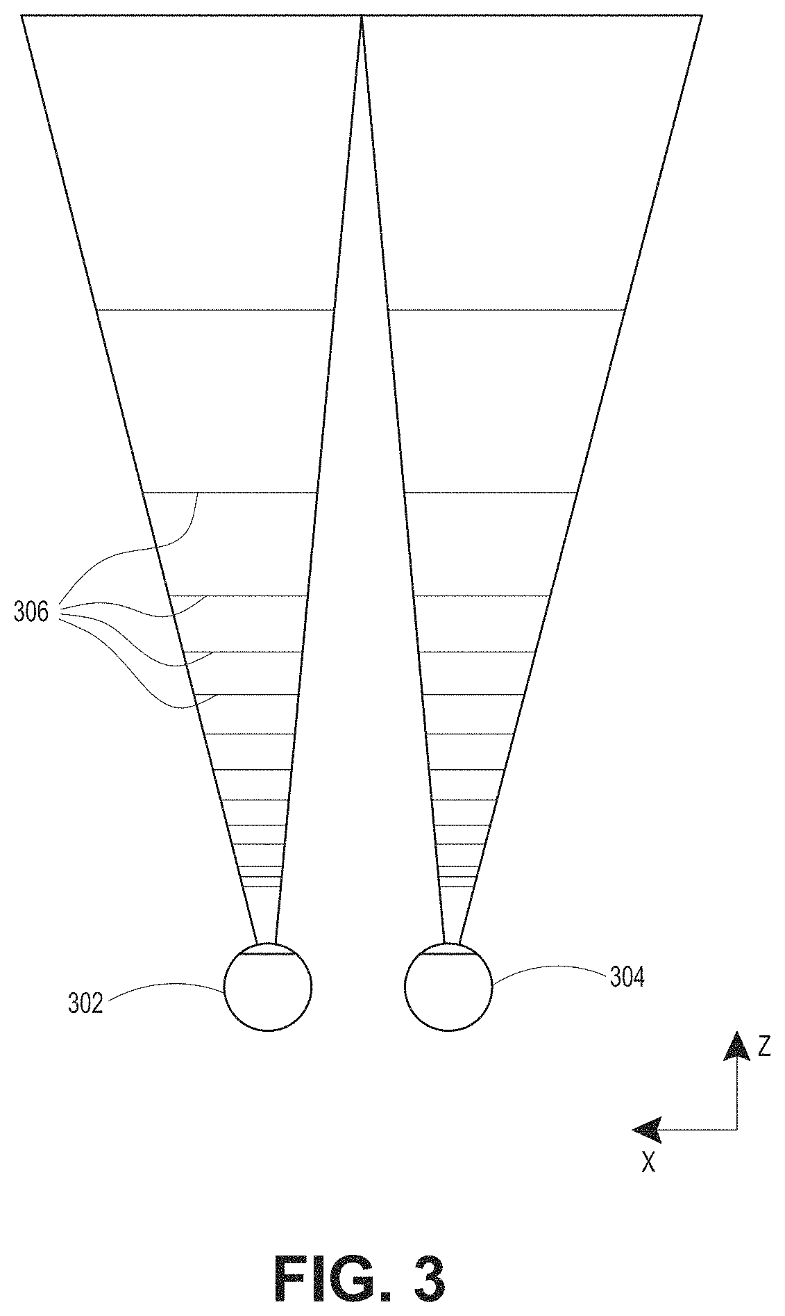 Patent US11778412 Figure 3 – Head pose mixing of audio files