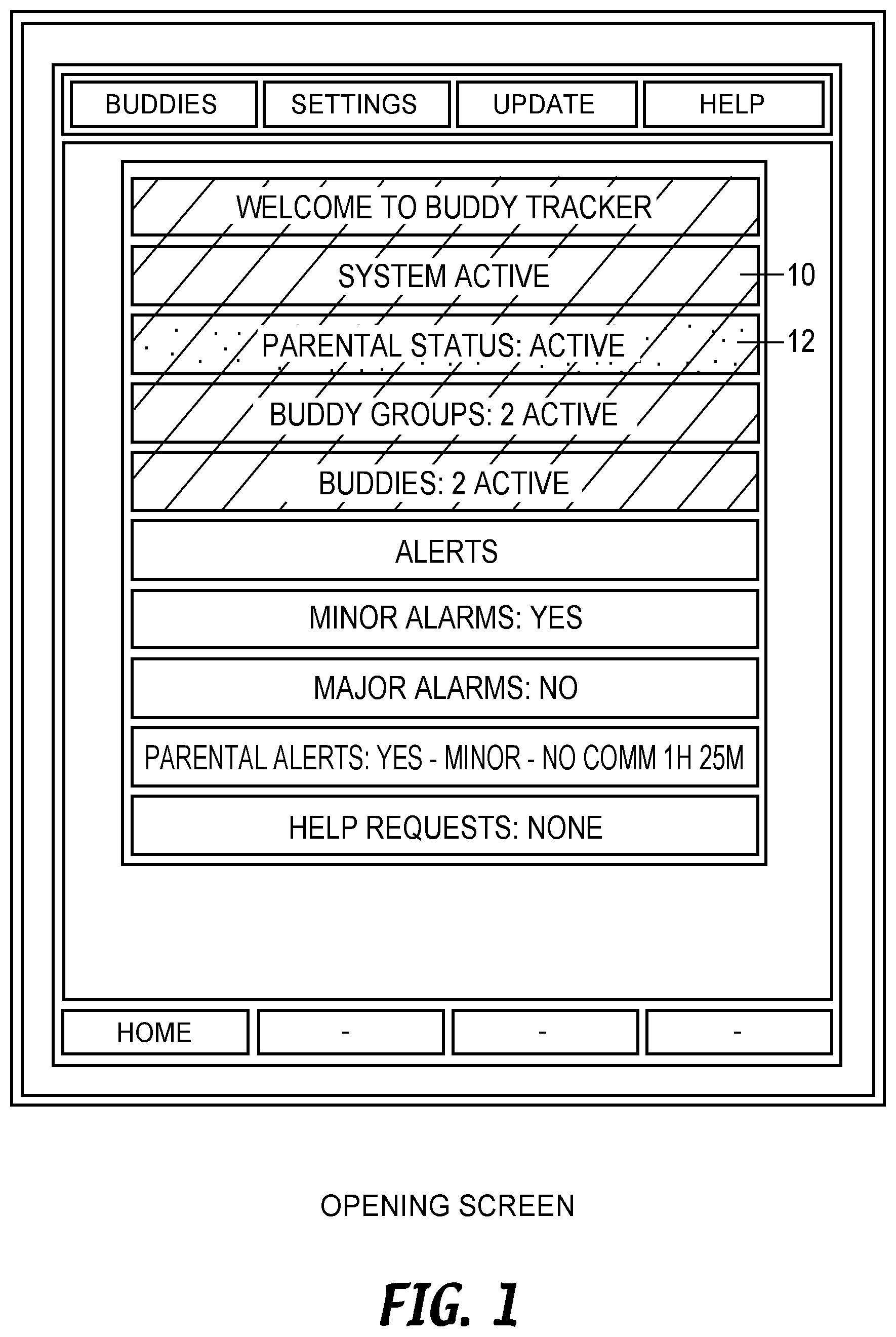 Patent US11778415 — Location sharing application in association with services provision — Figure 1