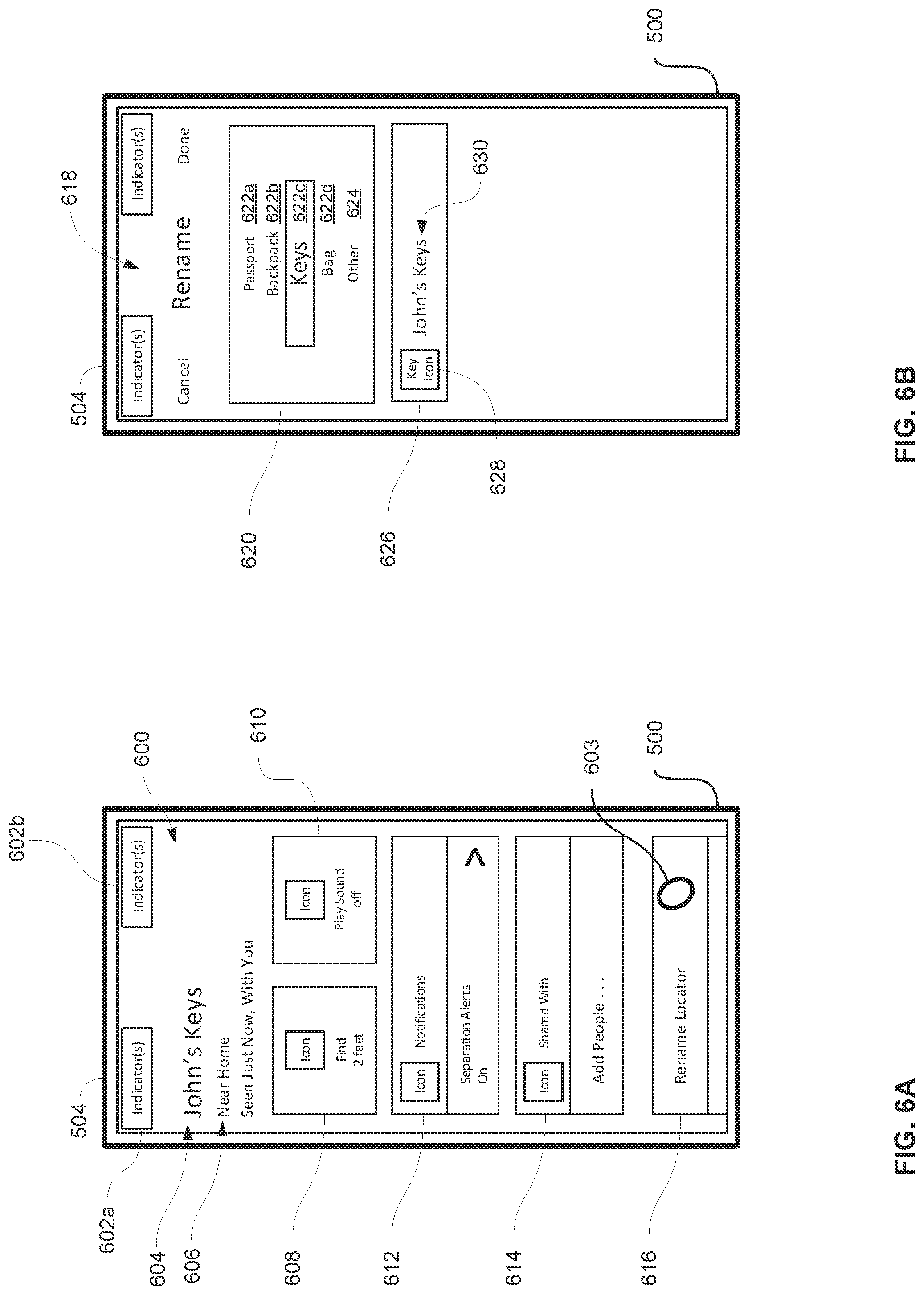 Patent US11778421 Figure 15 – User interfaces for tracking and finding items