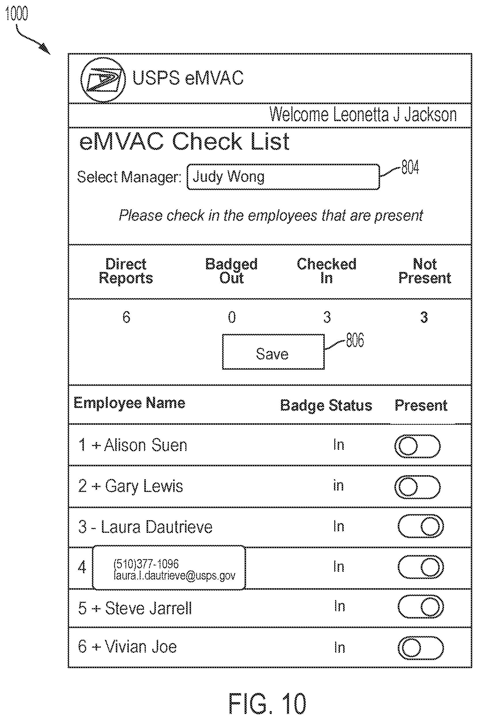 Patent US11778424 Figure 10 – Evacuation tracking