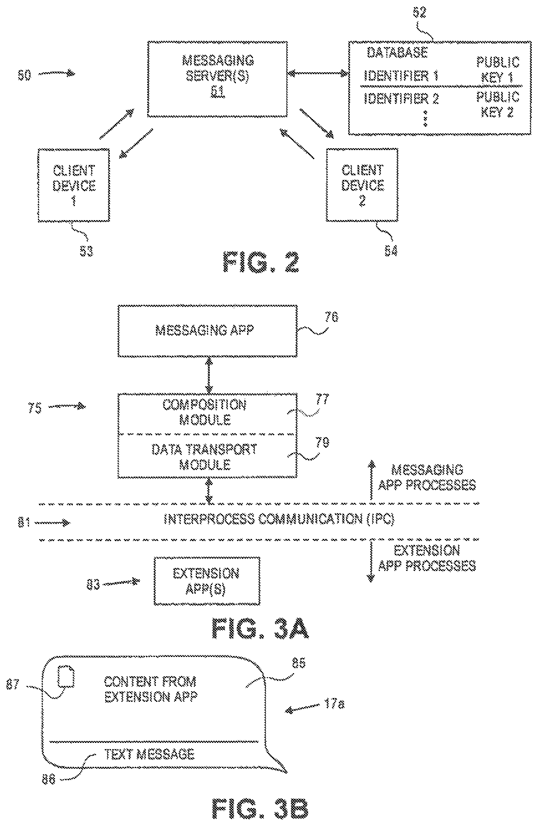 Patent US11778430 Figure 3 – Layers in messaging applications