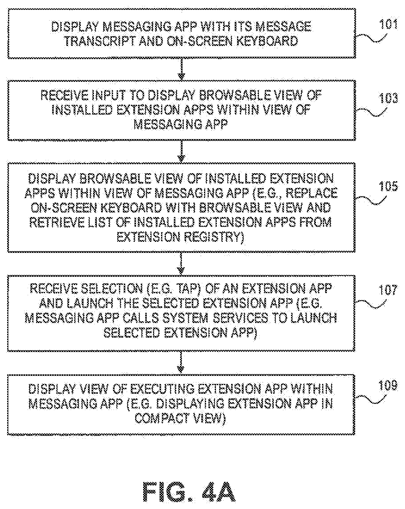 Patent US11778430 Figure 5 – Layers in messaging applications