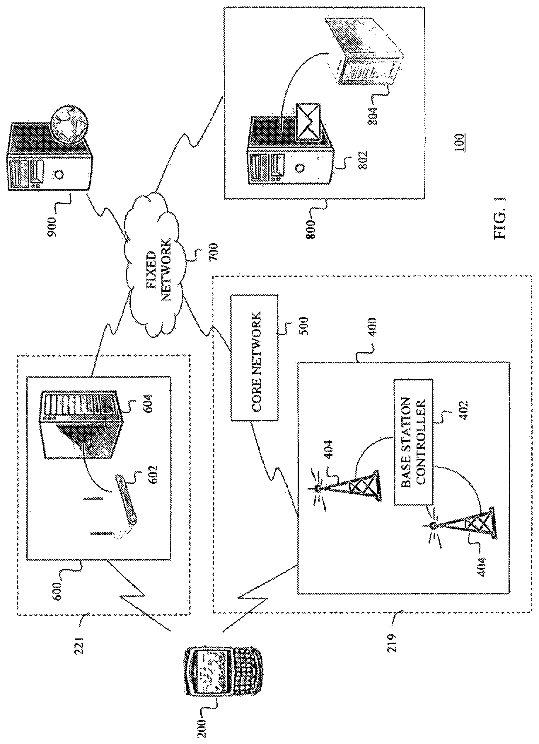 Patent US11778440 — Service mode display on a handheld communication device — Figure 1