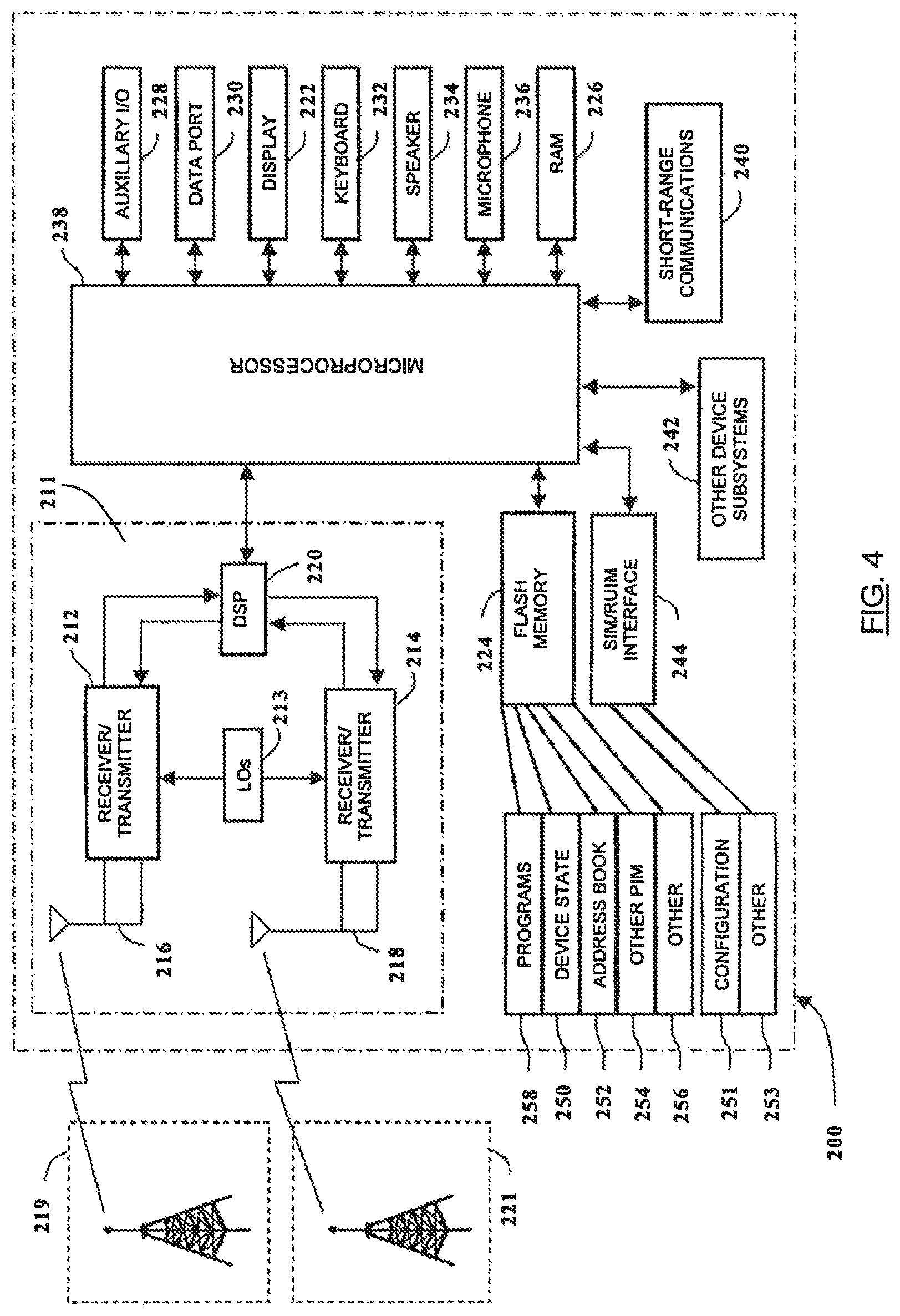 Patent US11778440 Figure 4 – Service mode display on a handheld communication device