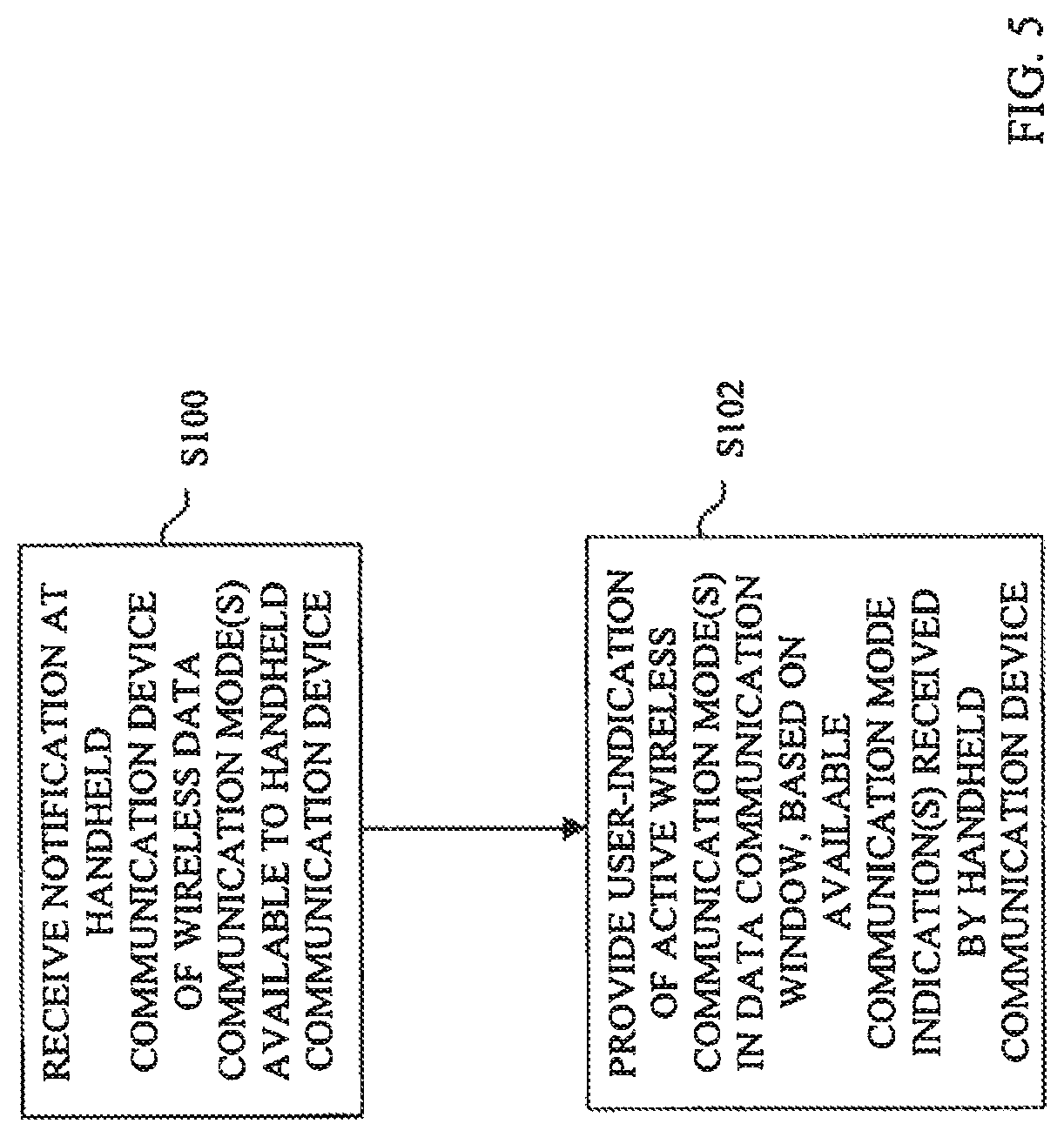 Patent US11778440 Figure 5 – Service mode display on a handheld communication device