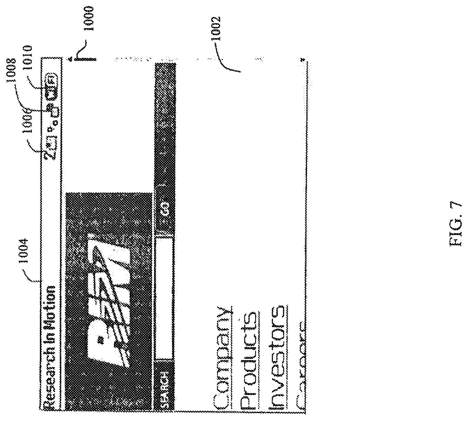 Patent US11778440 Figure 8 – Service mode display on a handheld communication device