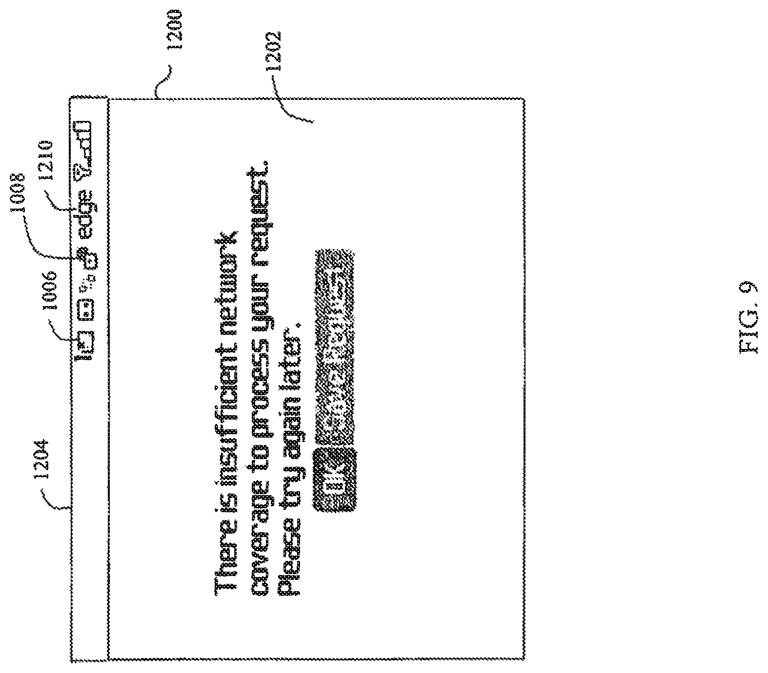 Patent US11778440 Figure 10 – Service mode display on a handheld communication device