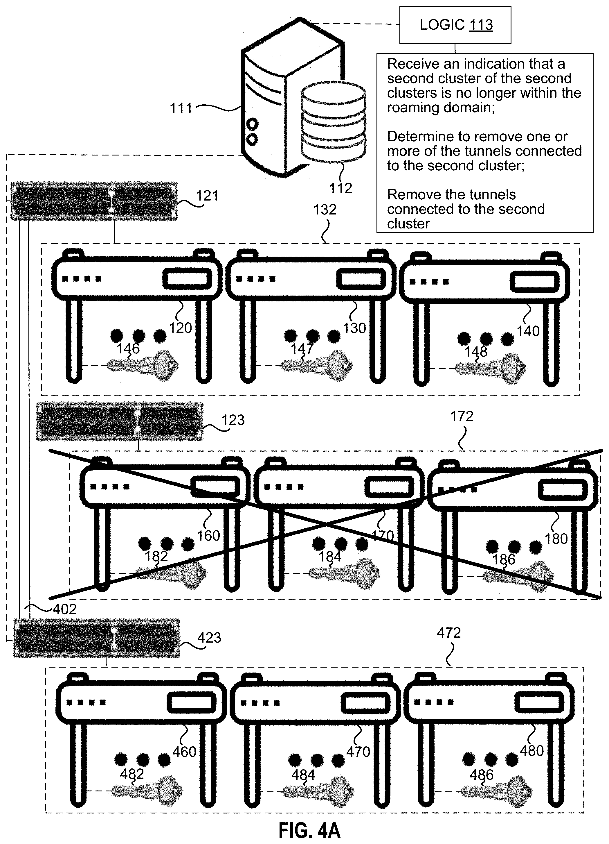 Patent US11778467 Figure 6 – Precaching precursor keys within a roaming domain of client devices