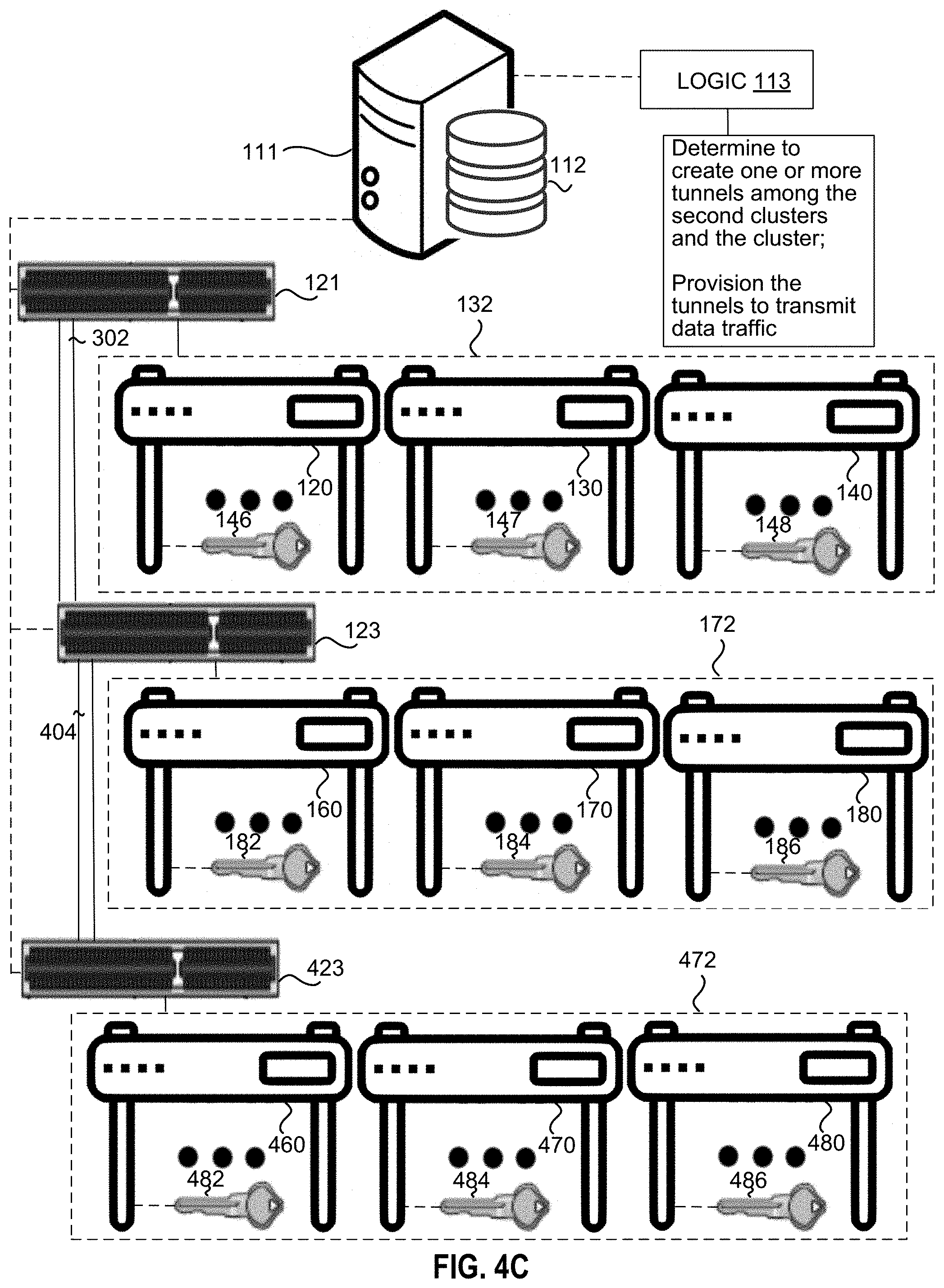 Patent US11778467 Figure 8 – Precaching precursor keys within a roaming domain of client devices